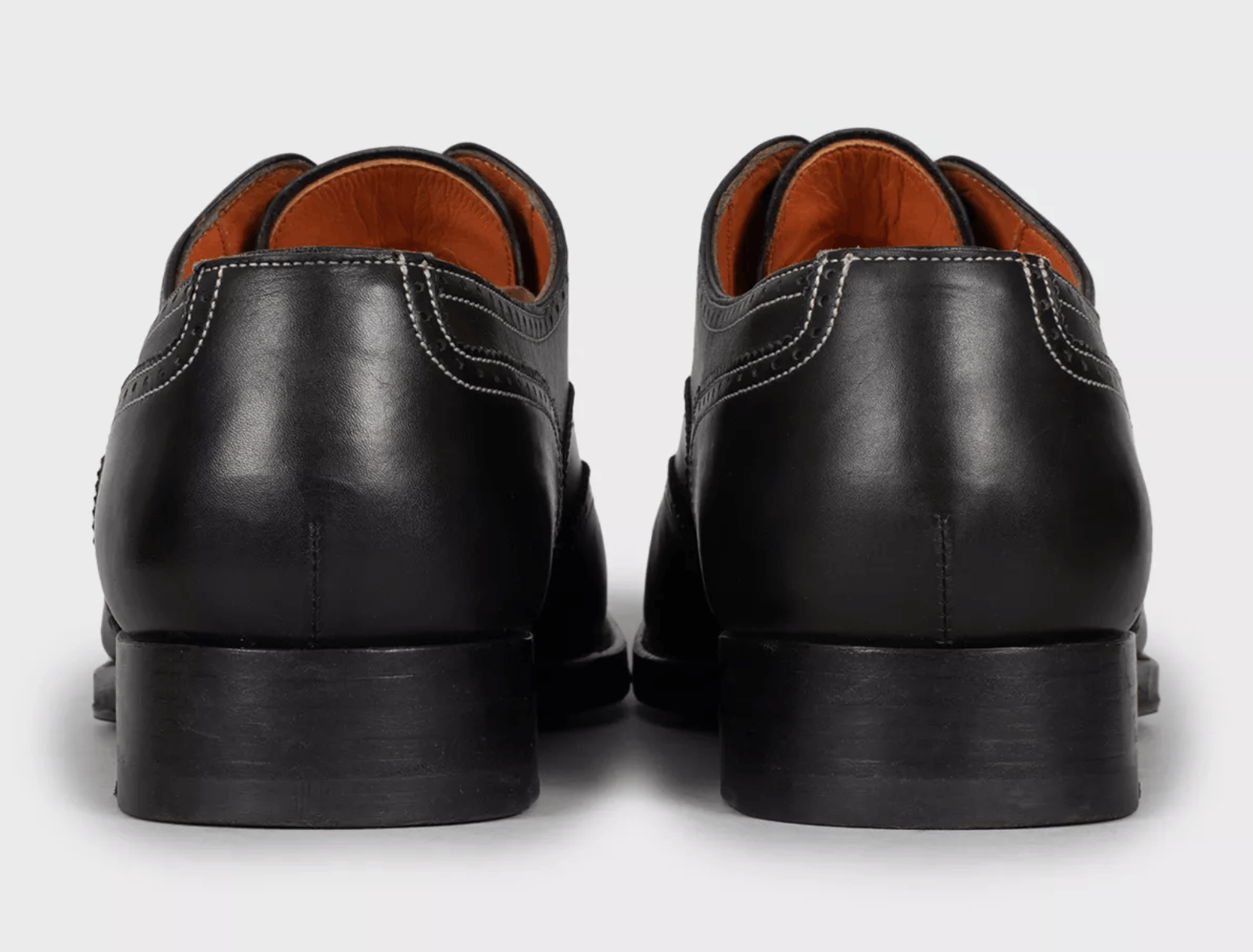 Santoni Santoni Black Leather Brogues Oxford Perforated Lace Up Size US 8.5 / EU 41-42 - 4 Thumbnail