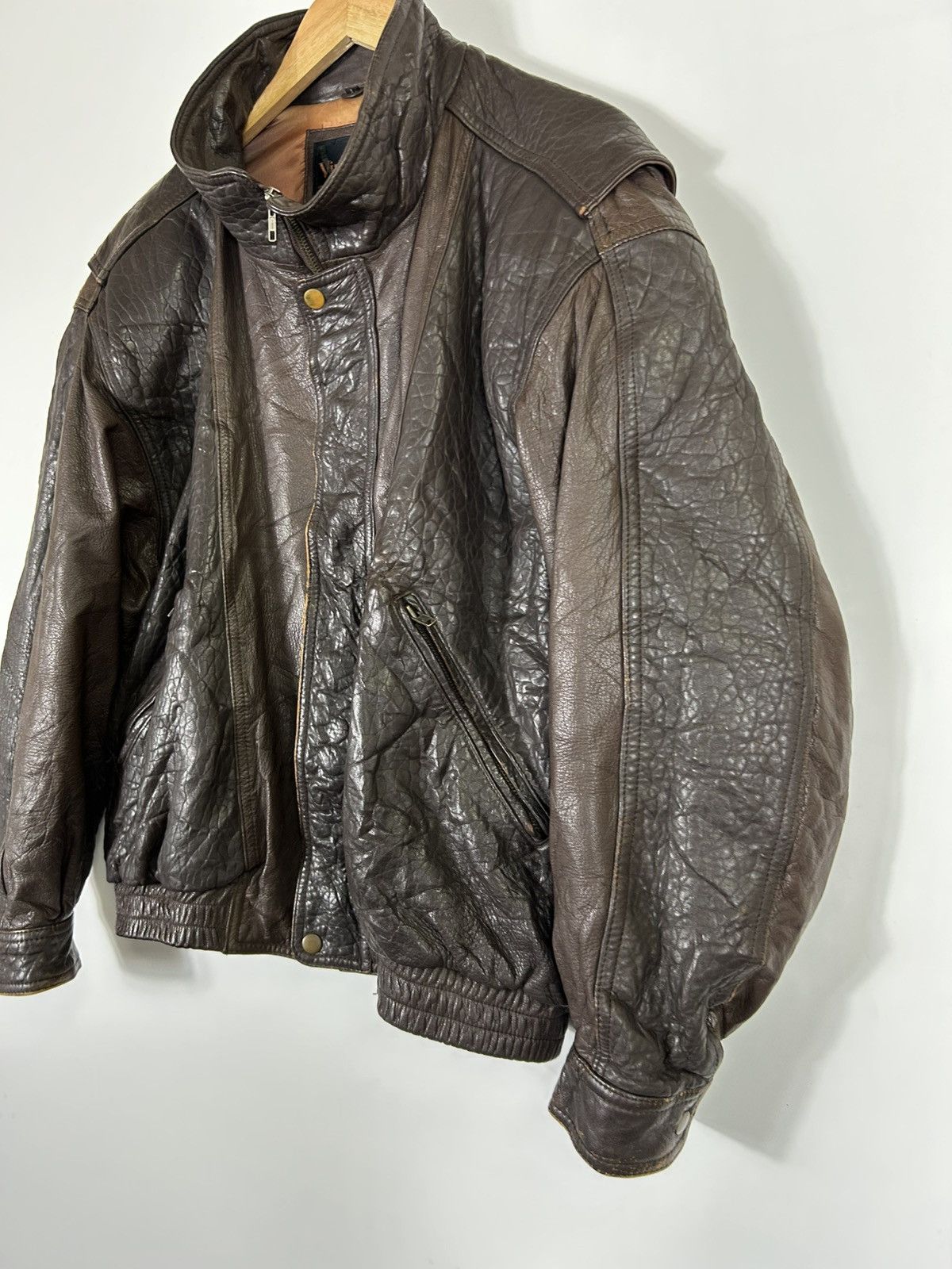 Leather ⚡️Vintage Vino-Ranche Leather Bomber Jacket Size US L / EU 52-54 / 3 - 3 Thumbnail