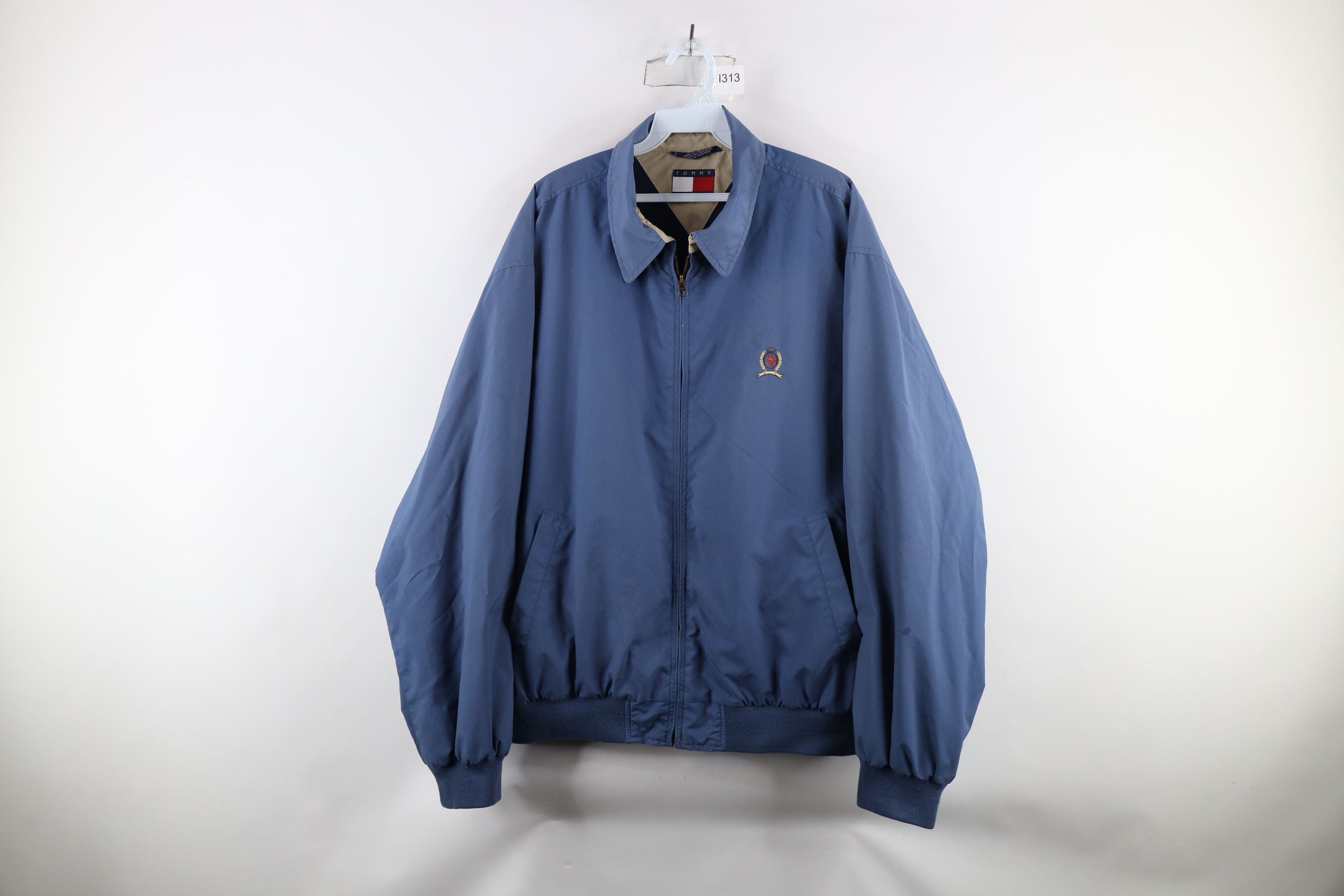 Tommy Hilfiger × Vintage Vintage 90s Tommy Hilfiger Lined Full Zip Bomber Jacket Size US L / EU 52-54 / 3 - 1 Thumbnail