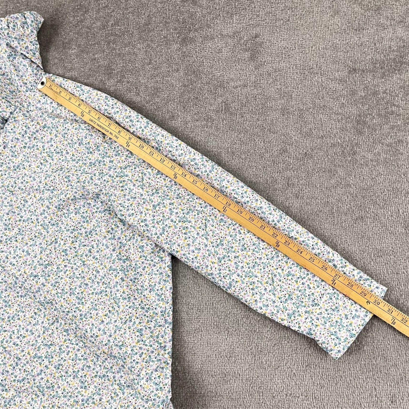 H&M VINTAGE H&M Shirt Jacket Women 2XL Floral Button-Up Ruffle Frill Casual Outfits Size XXL / US 16-18 / IT 52-54 - 5 Thumbnail