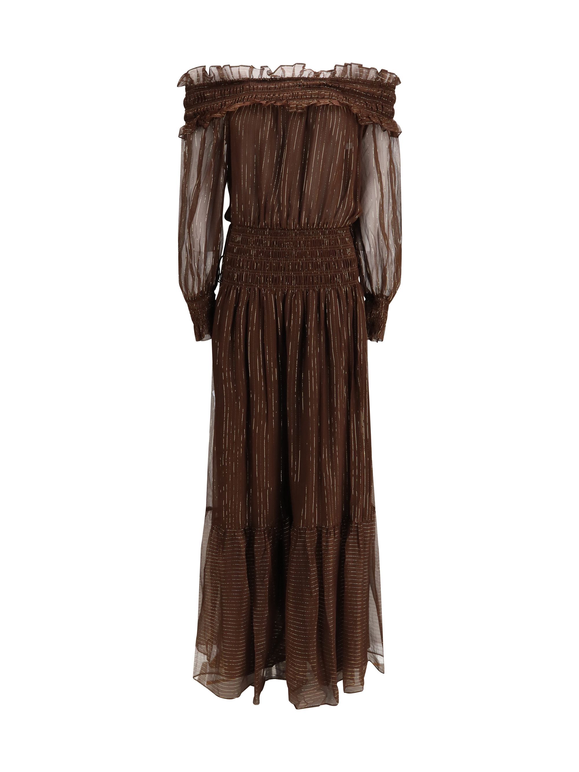 Self-Portrait Georgette off shoulder maxi Dress Size XS / US 0-2 / IT 36-38 - 1 Thumbnail