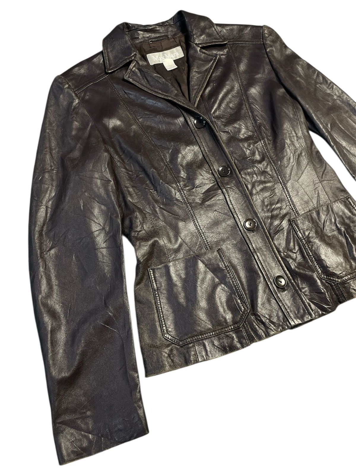 Max Mara Vintage Max Mara Leather Jacket Size S / US 4 / IT 40 - 4 Thumbnail