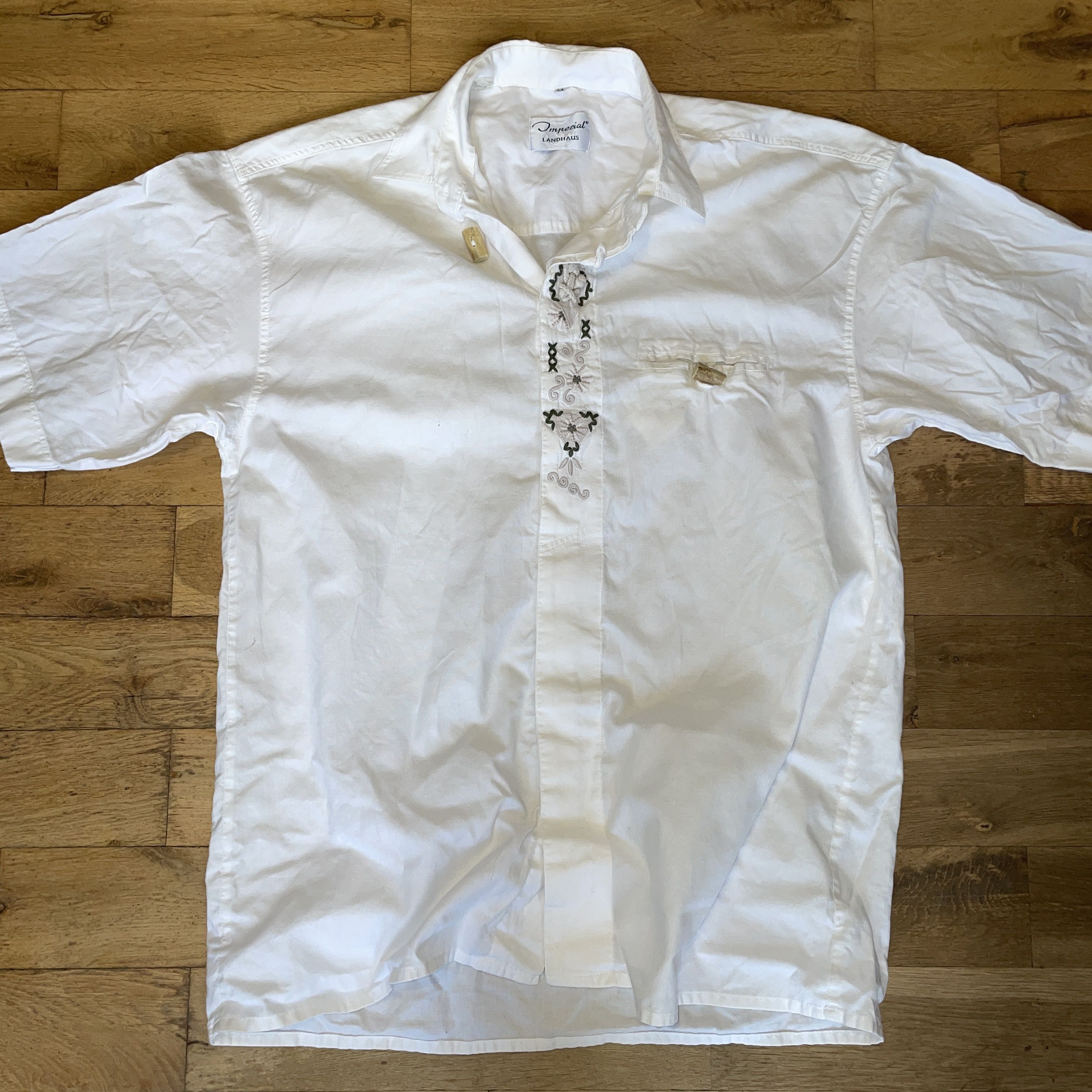 Vintage Imperial Landhaus Bavarian Hunting Shirt Vintage Size 41 Size US L / EU 52-54 / 3 - 1 Thumbnail
