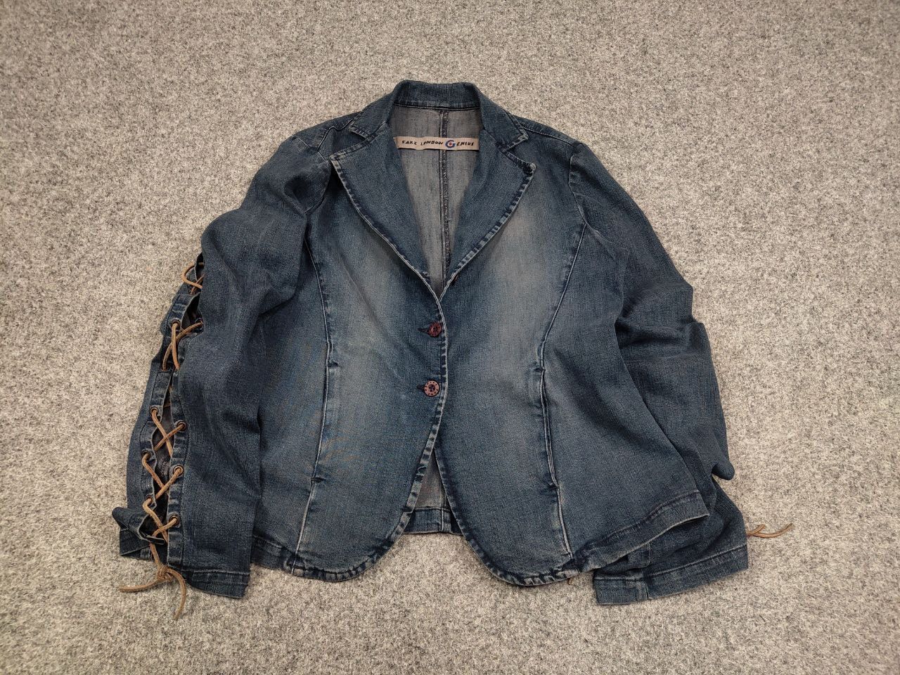 Fake London Genius Vintage Fake London Genius denim blazer jacket Y2k Style Size M / US 6-8 / IT 42-44 - 2 Thumbnail