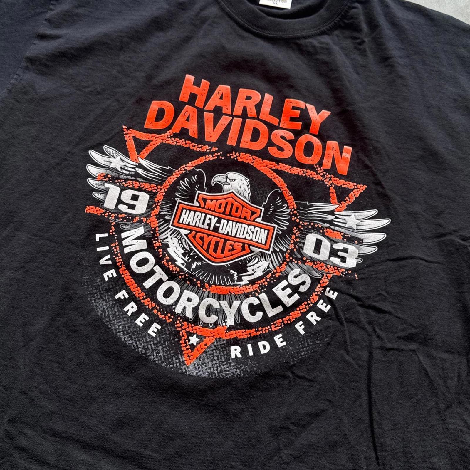 Harley Davidson Harley Davidson 2003 Black & Orange T-Shirt Size US XL / EU 56 / 4 - 3 Thumbnail