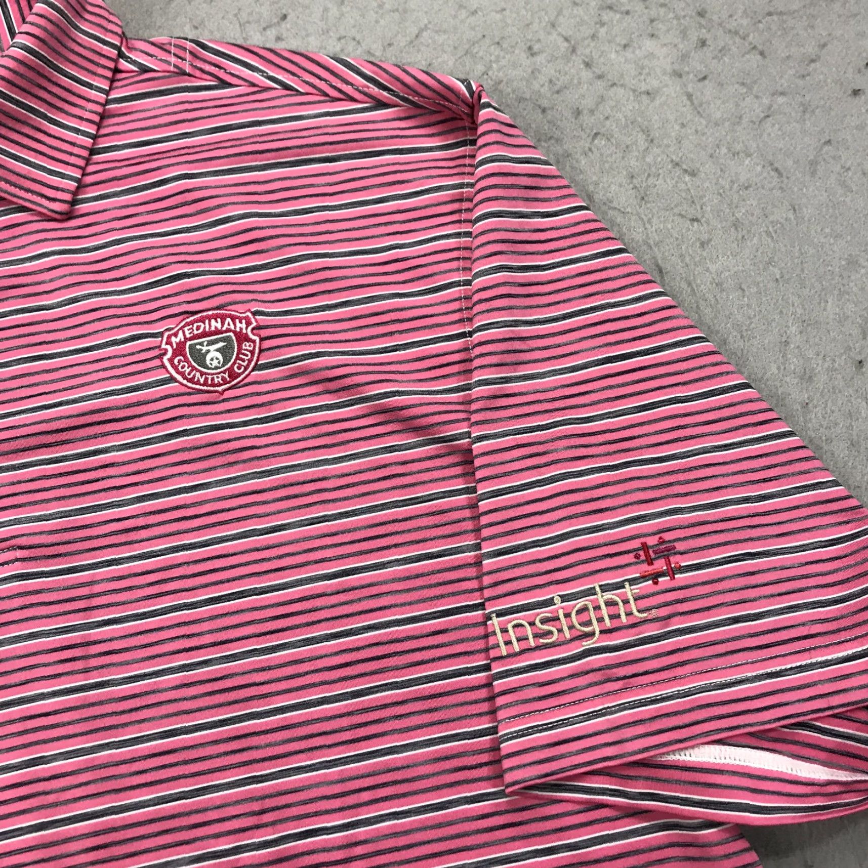 Footjoy FootJoy Polo Shirt Mens Large Pink Striped Logo Golf Shirt Size US L / EU 52-54 / 3 - 3 Thumbnail