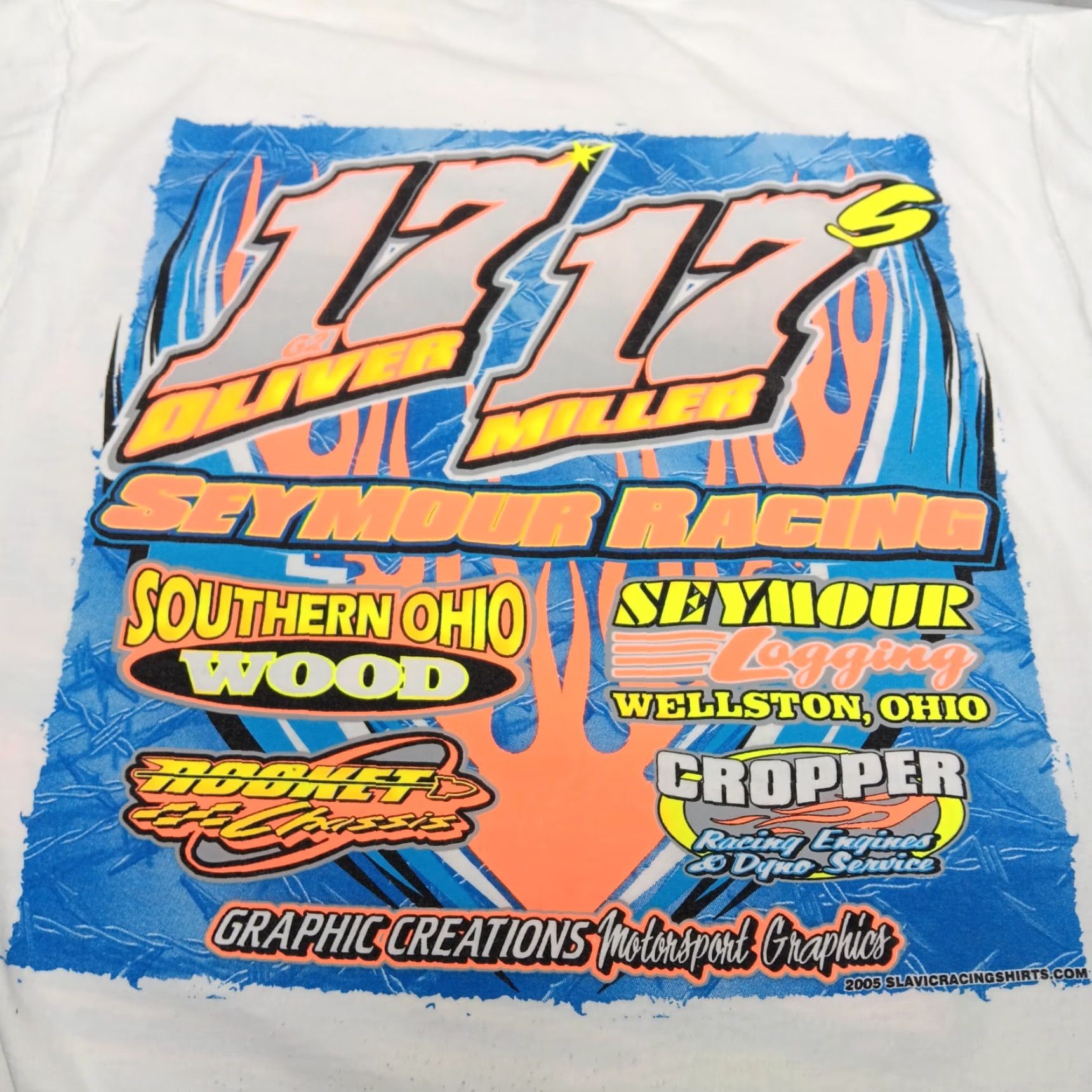 Fruit Of The Loom VINTAGE Fruit of the Loom Race T Shirt Men Large White Stock Car Racing Motorsports 2000s Size US L / EU 52-54 / 3 - 4 Thumbnail