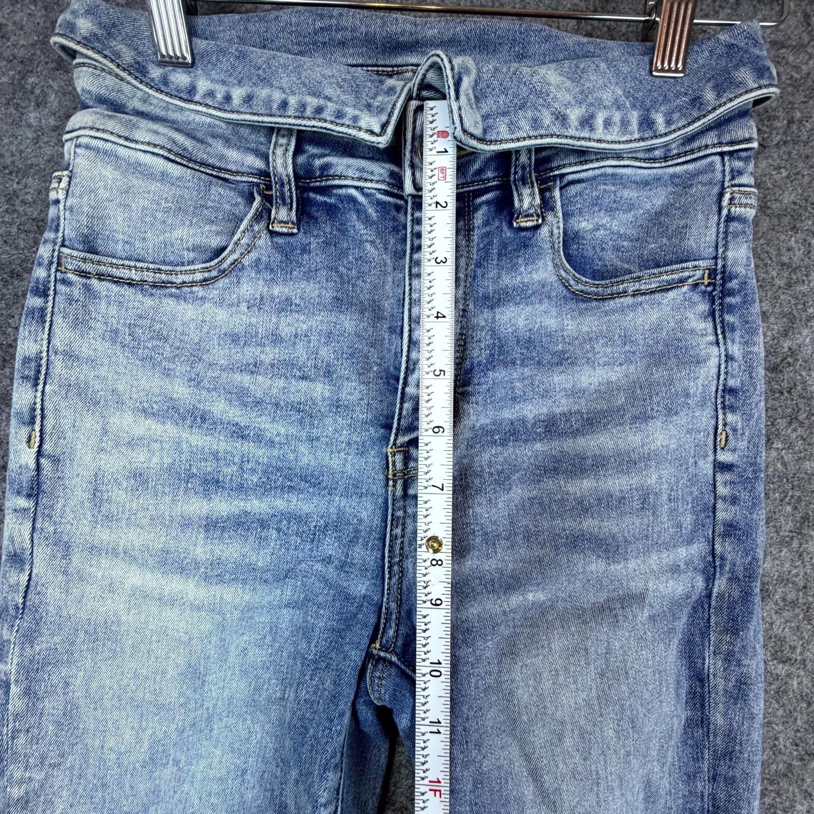 American Eagle Outfitters American Eagle Next Level Jeans Womens 4 Fold Over Waist Size 26" / US 2 / IT 38 - 6 Thumbnail