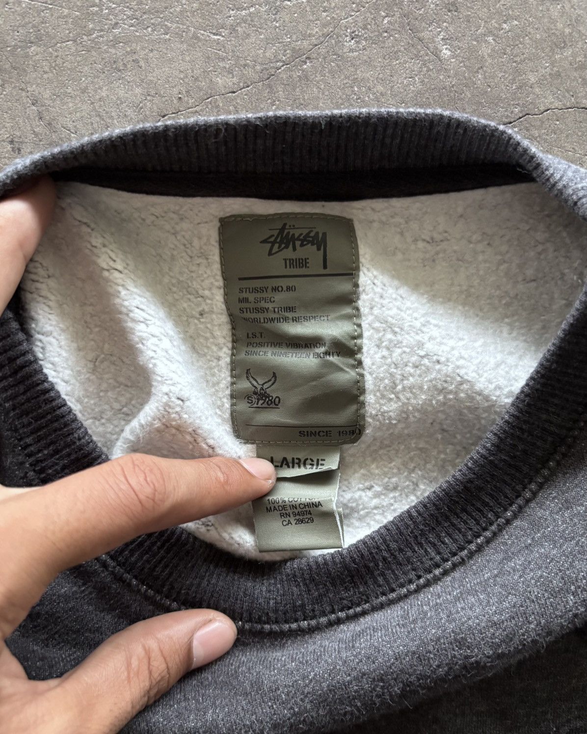 Japanese Brand × Stussy 2000s Stussy Tribe Japan Crewneck Size US L / EU 52-54 / 3 - 7 Thumbnail