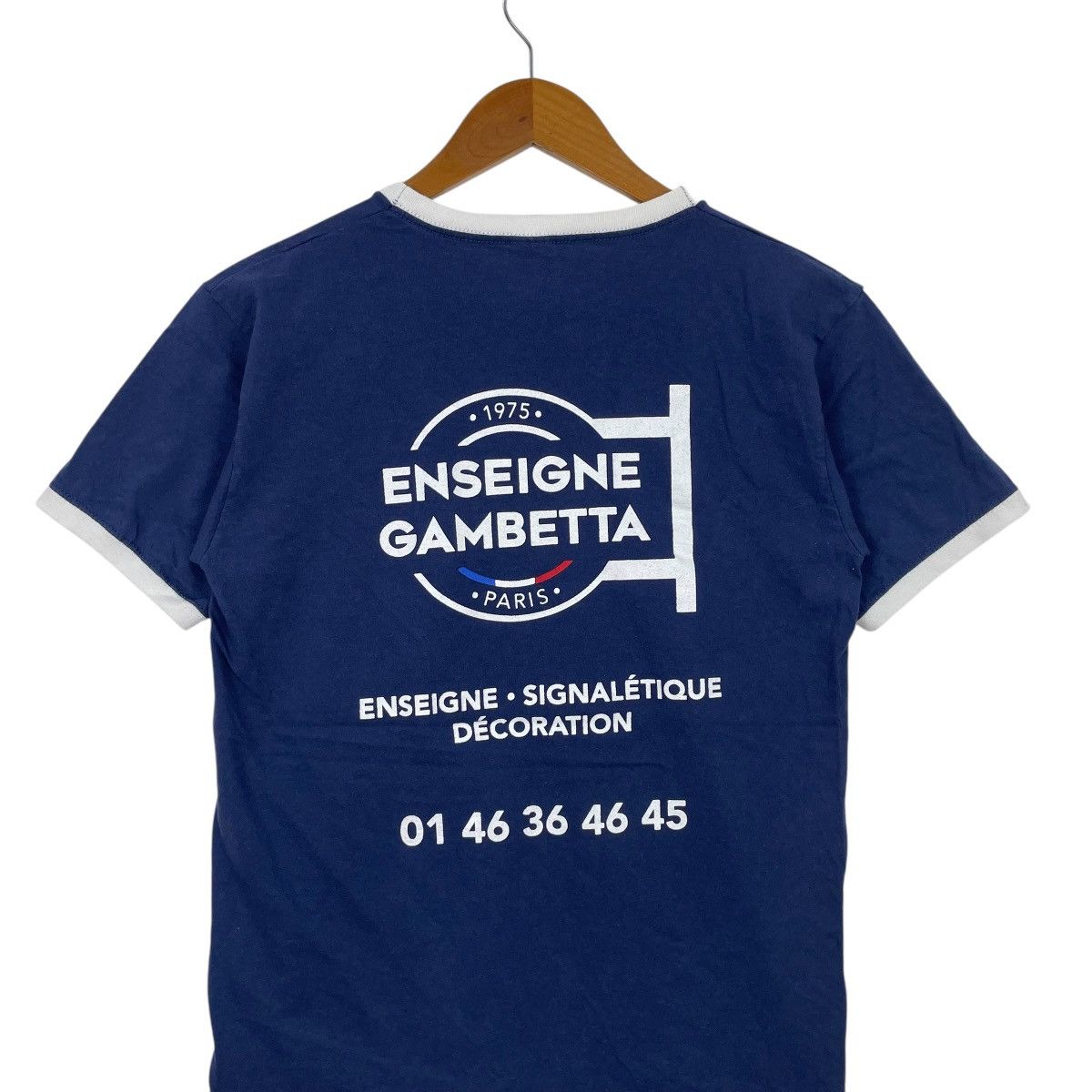 Vintage Enseigne Gambetta Ringer Tee Shirt Size US M / EU 48-50 / 2 - 2 Thumbnail