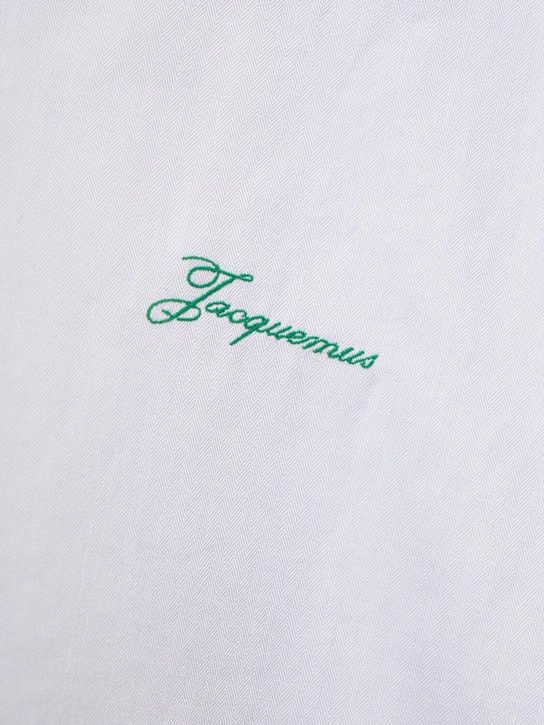 Jacquemus o1lsvrm0425 Chemise Cuadro Cotton Asymmetric in Light Grey Size US S / EU 44-46 / 1 - 5 Thumbnail