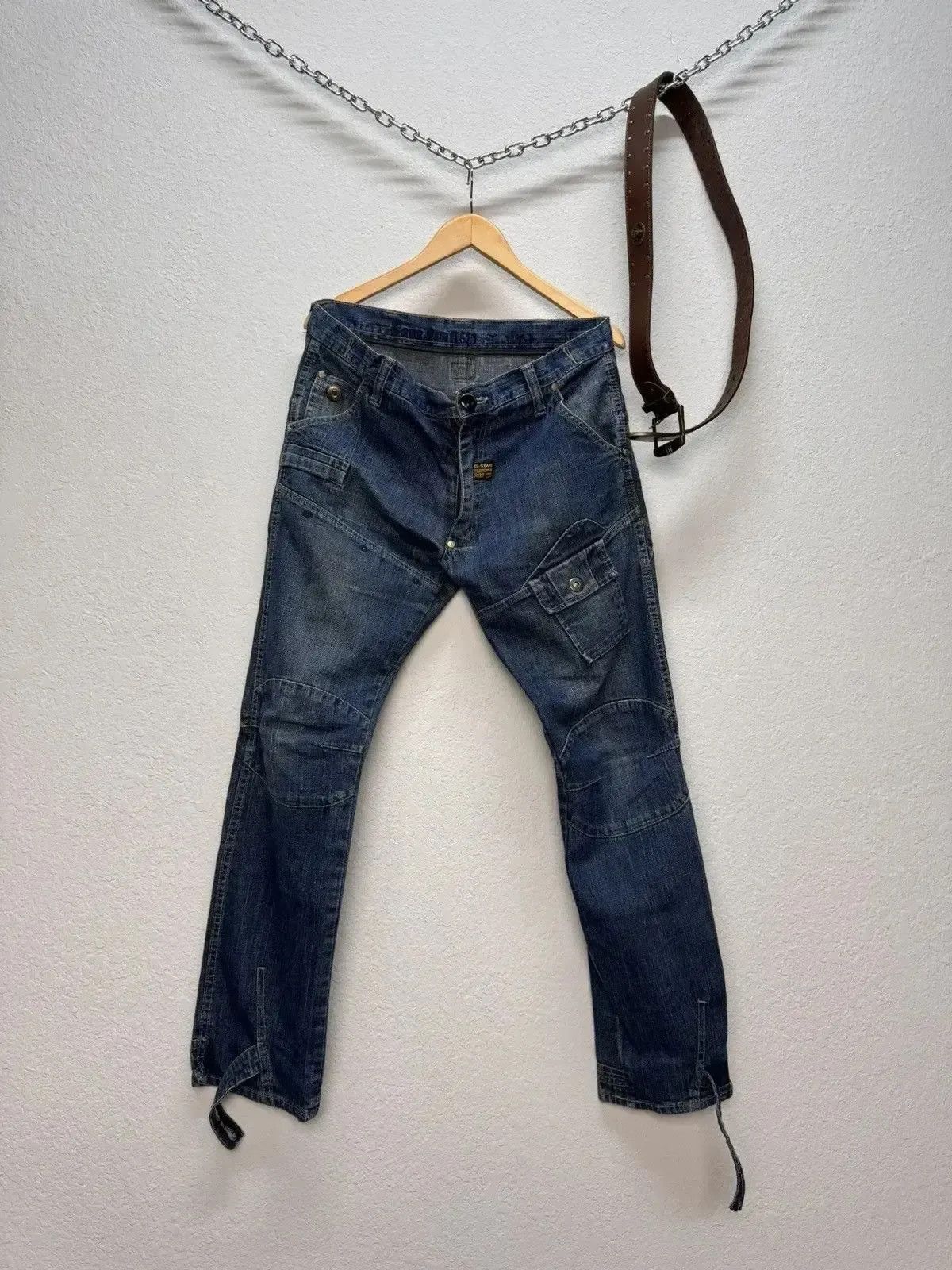 Vintage Junya Watanabe Style G Star raw Bondage Cargo Pans Size US 34 / EU 50 - 3 Thumbnail