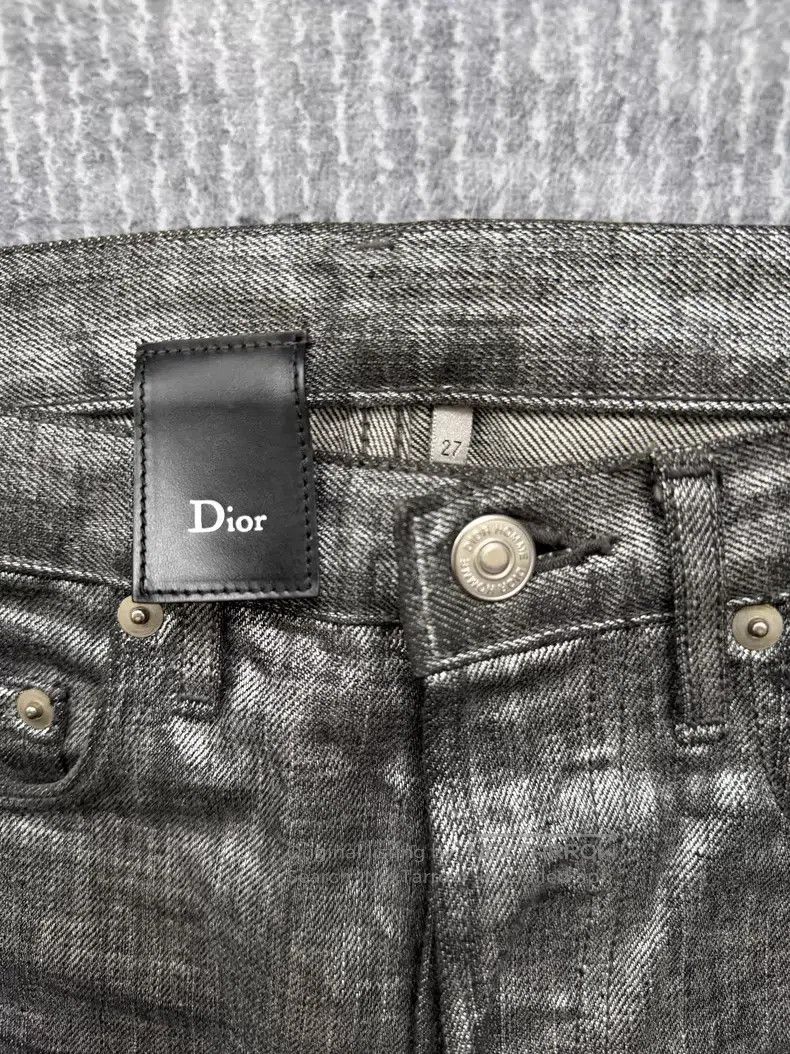 Dior Dior Chris first season silver paint silver coated denim j Size US 27 - 2 Thumbnail