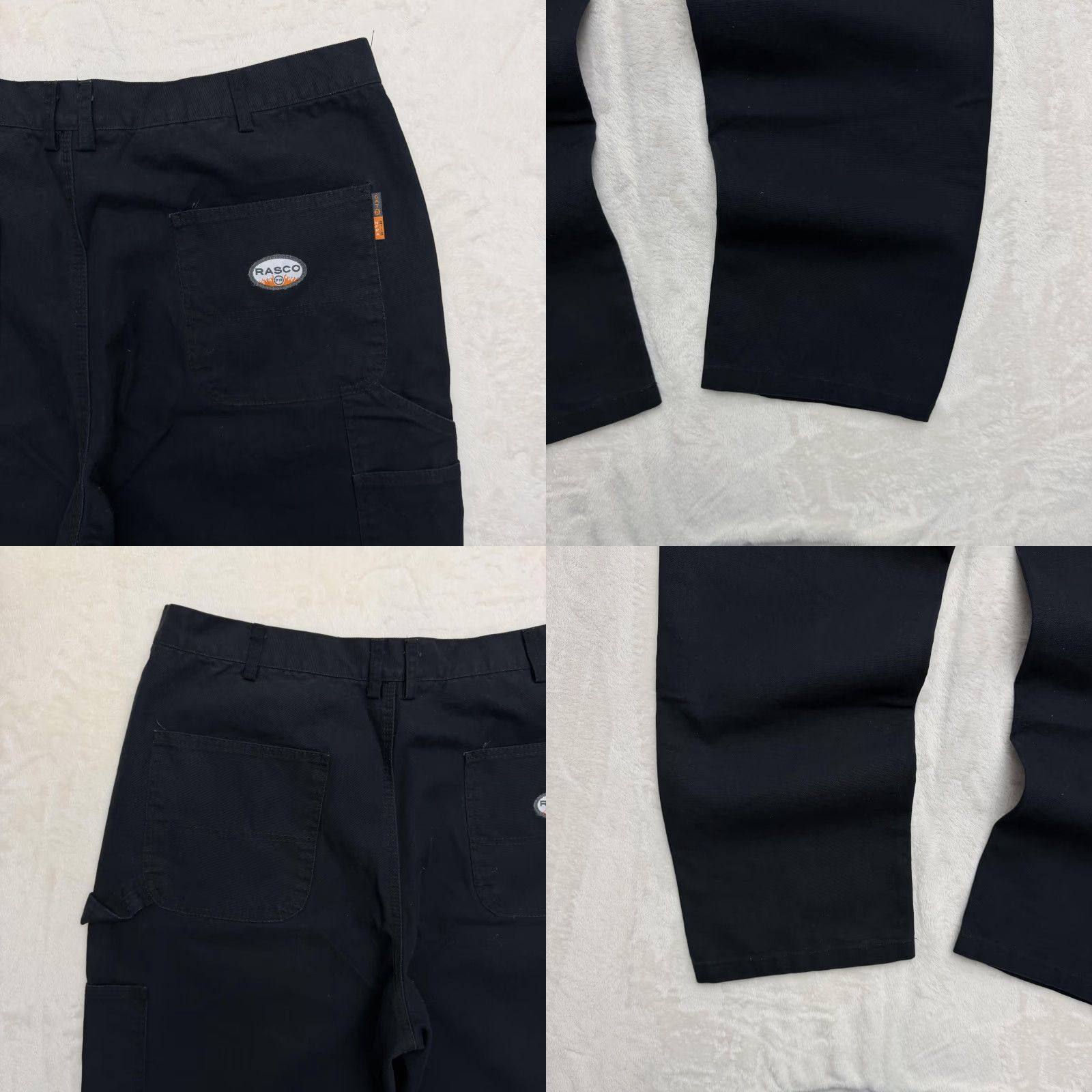 Vintage Rasco FR Jeans Pants Mens 38x35 Black Canvas Flame-Resistant Carpenter Work Pants Jeans Regular Inseam 35 in Men Black Rasco FR Size US 38 / EU 54 - 8 Thumbnail