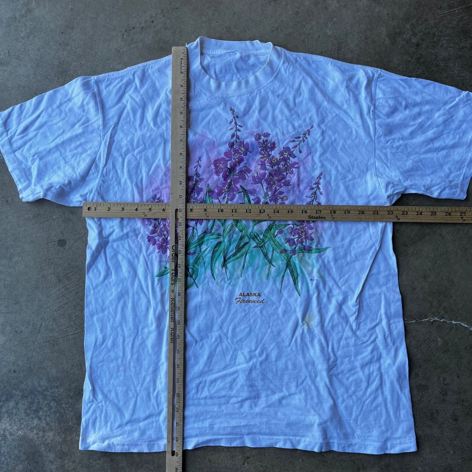 Vintage VINTAGE ALASKA FINEWEED GRAPHIC NATURE SHIRT WHITE LARGE 90S Size US L / EU 52-54 / 3 - 5 Thumbnail