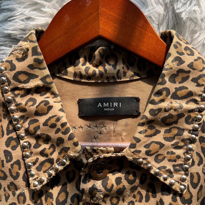 Amiri Amiri 17ss leopard willow nail four-pocket star shirt 2501- Size US M / EU 48-50 / 2 - 3 Thumbnail