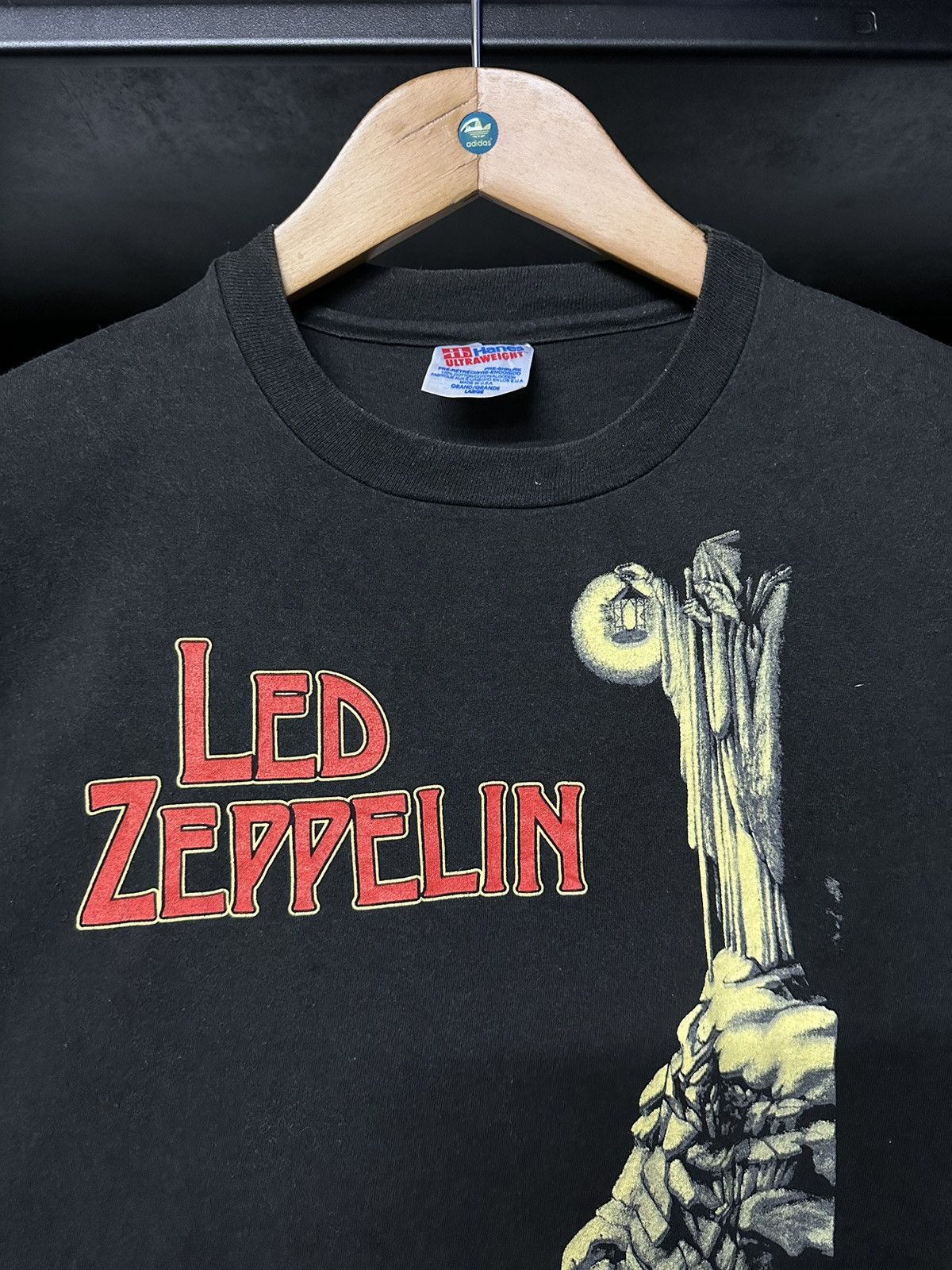 Band Tees × Vintage Vintage 90s Led Zeppelin Promo Faded Tee Size US L / EU 52-54 / 3 - 3 Thumbnail