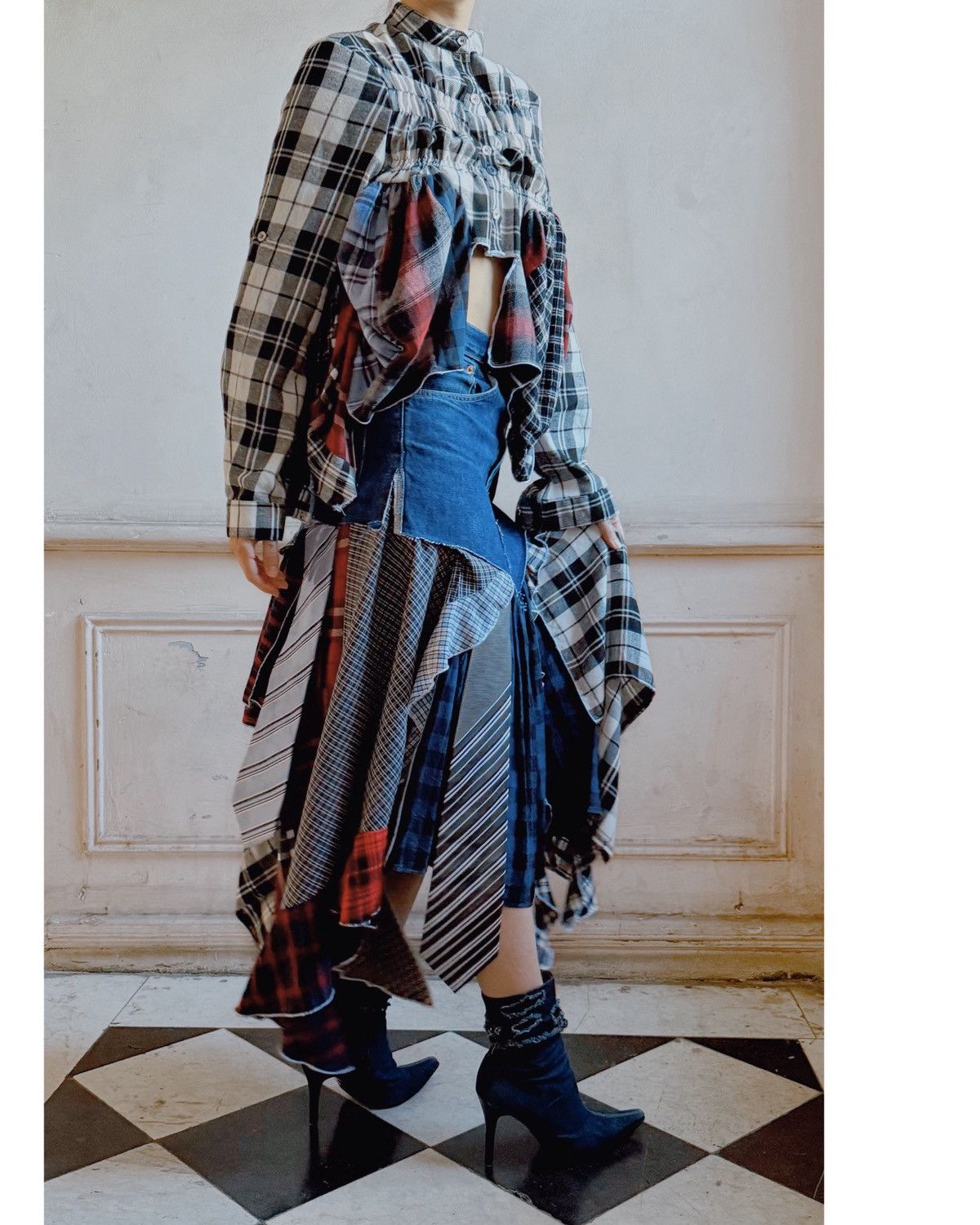 Levi's Made & Crafted upcycled vintage Levi’s tartan/plaid skirt Size 28" / US 6 / IT 42 - 4 Thumbnail