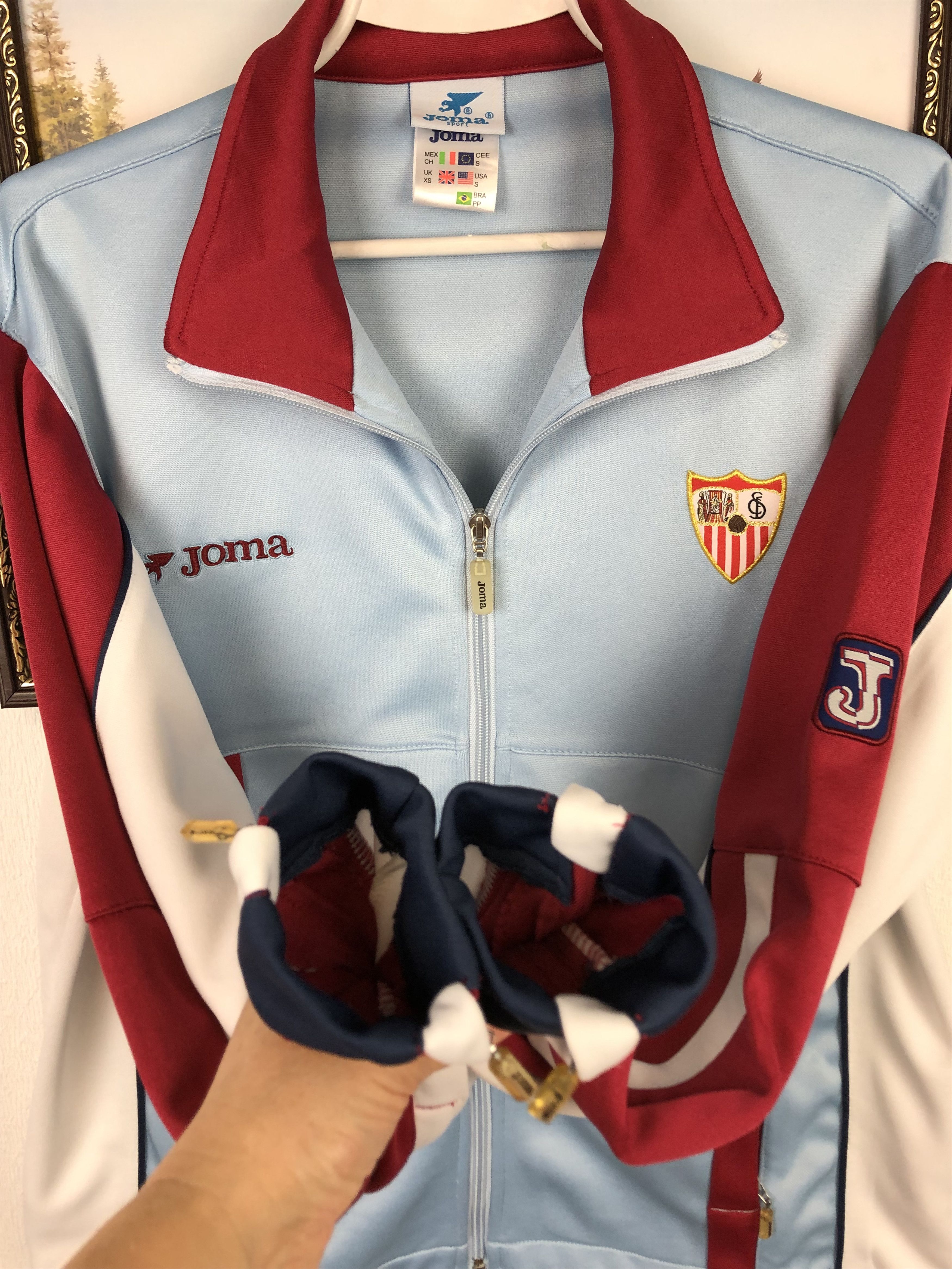 Vintage Joma Sevilla Football Jacket Soccer Track Top Mens