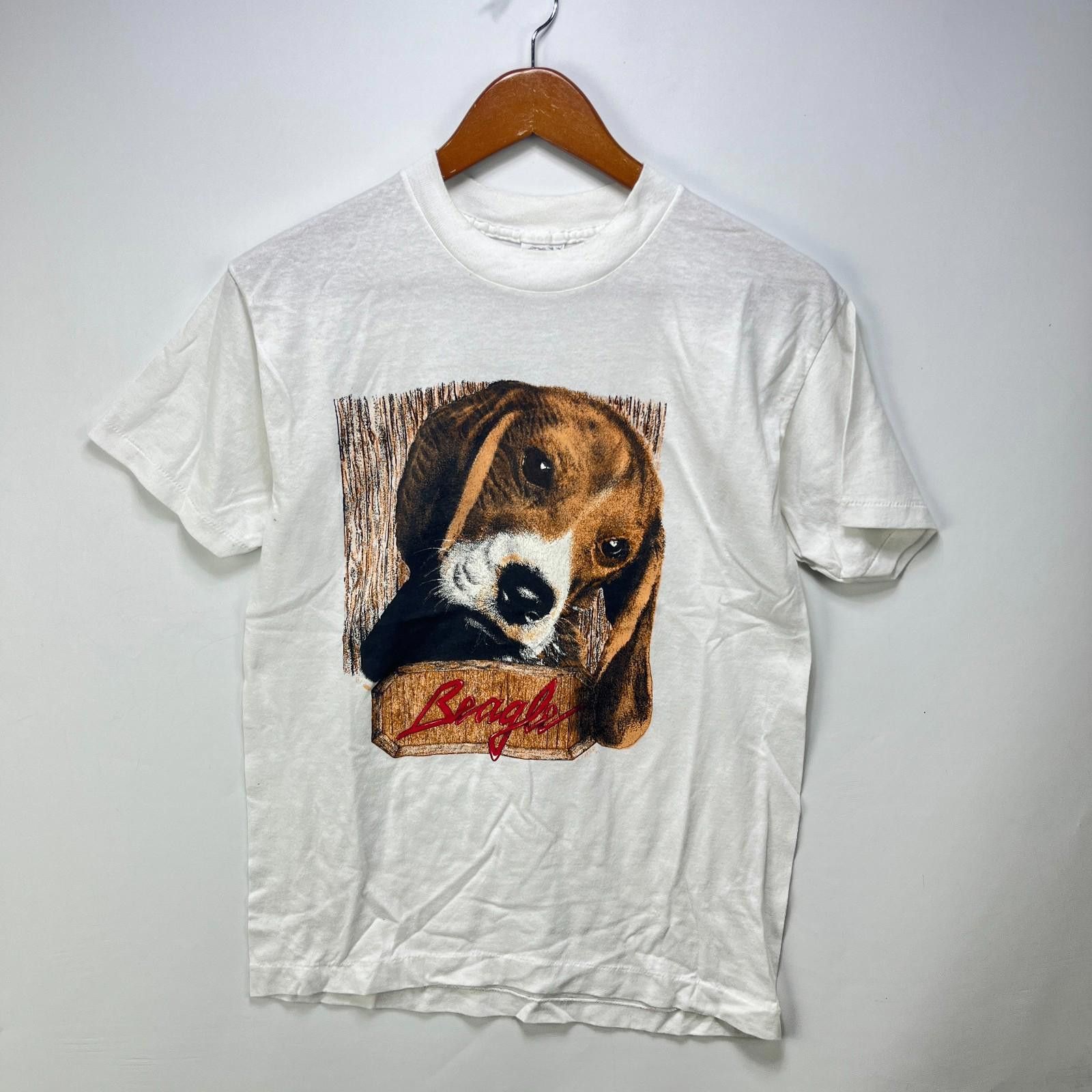 Vintage Vintage 90s Beagle Dog T Shirt Medium Size US M / EU 48-50 / 2 - 1 Thumbnail