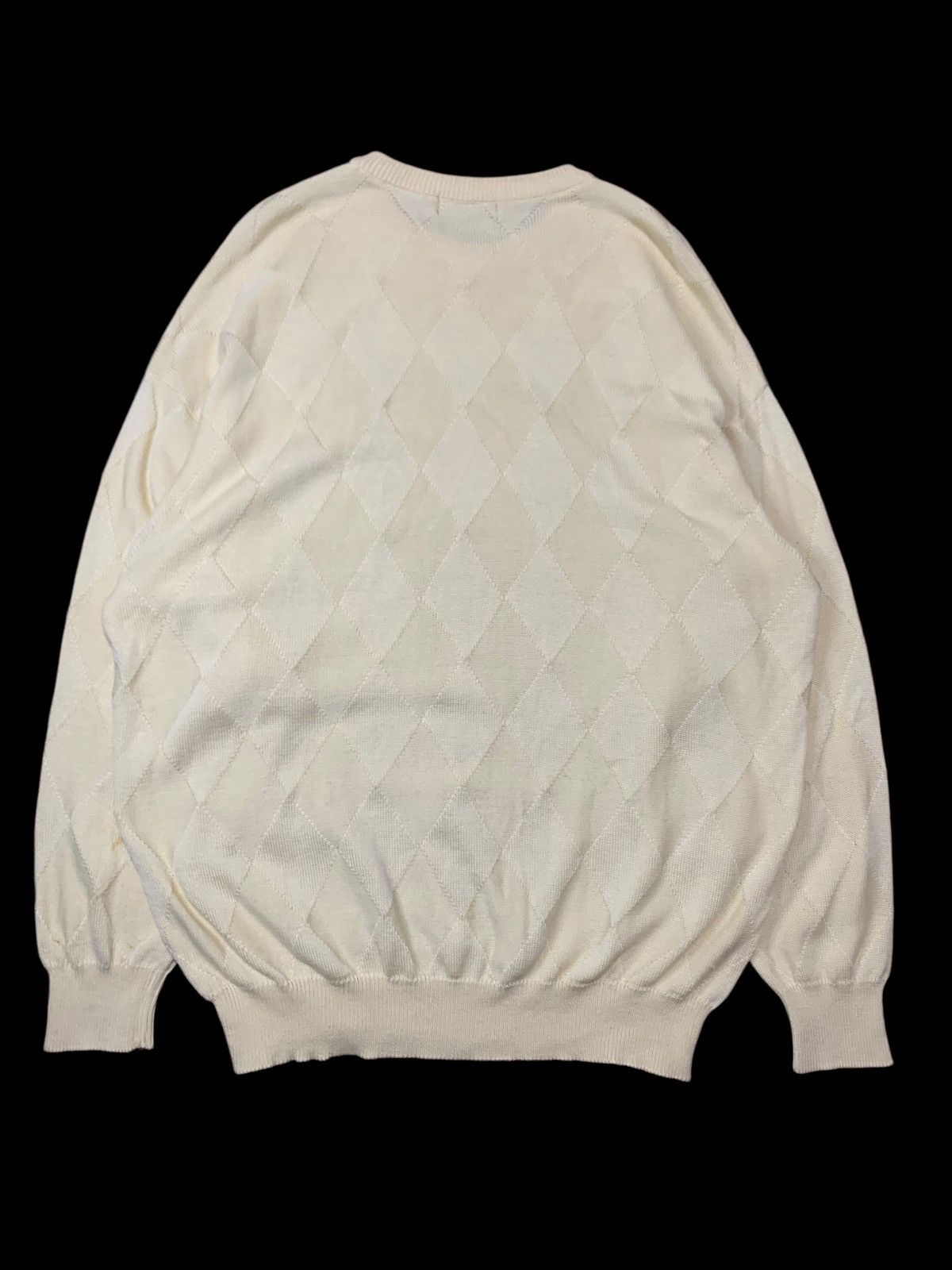 Balenciaga Vintage Balenciaga Logo embroidery diamond wool knit sweater Size US XL / EU 56 / 4 - 7 Thumbnail