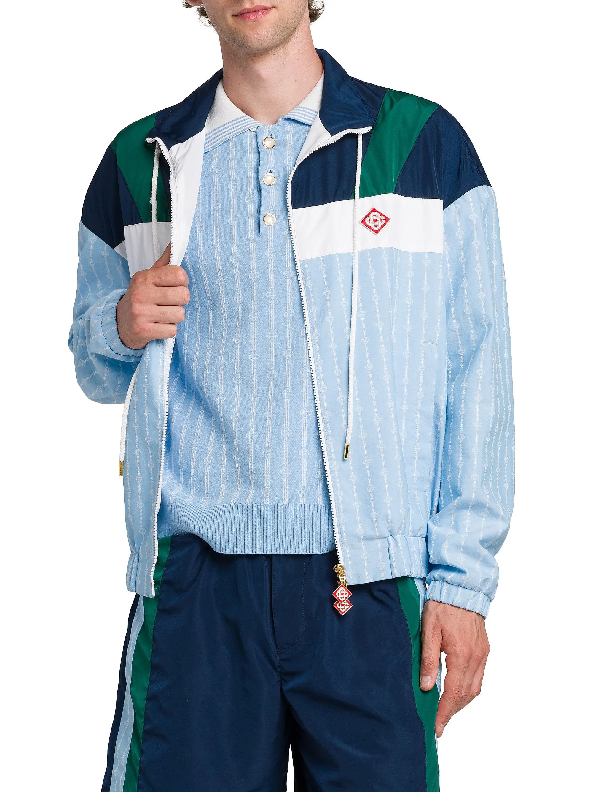 Casablanca os11x0725 Nylon Track Jacket in Multicolor Size US L / EU 52-54 / 3 - 3 Thumbnail