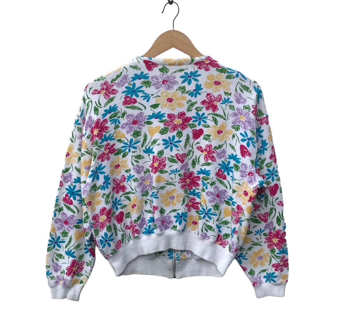 Japanese Brand Vintage Huitieme Overprinted Multicolour Floral Sweater Size M / US 6-8 / IT 42-44 - 5 Thumbnail