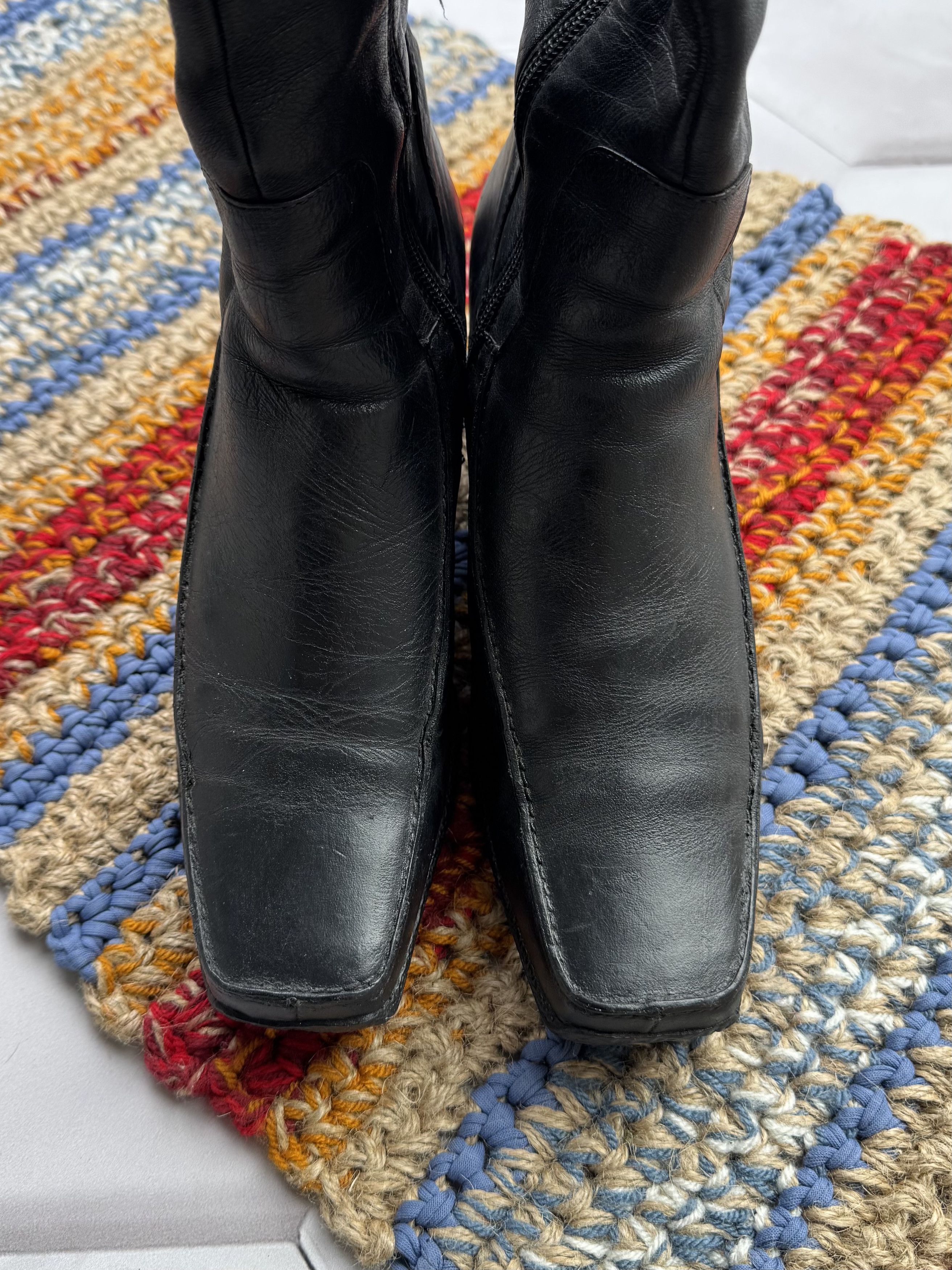 Japanese Brand Vintage Leather Futuristic Boots With Straps (E4) Size US 7 / IT 37 - 7 Thumbnail