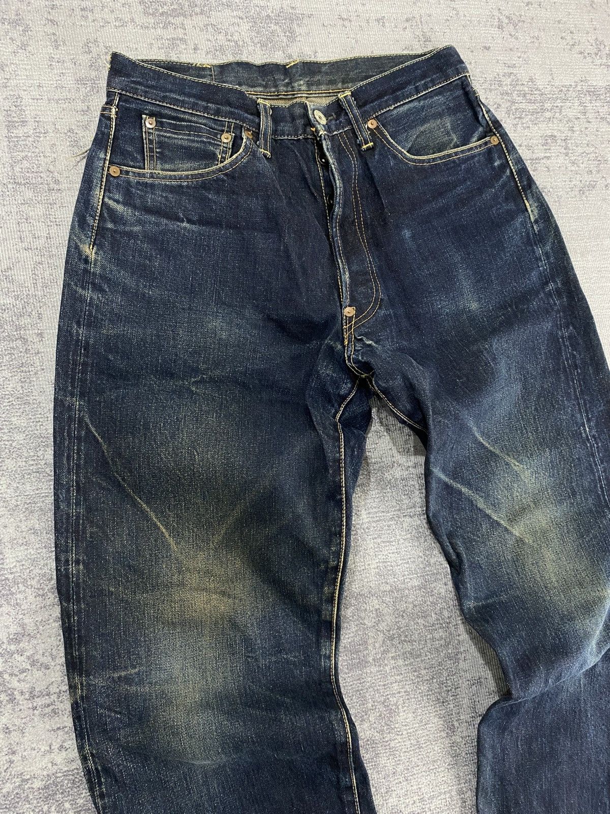 KOJIMA GENES 90s vintage raw denim selvedge jeans wash & wears Size US 29 - 9 Thumbnail