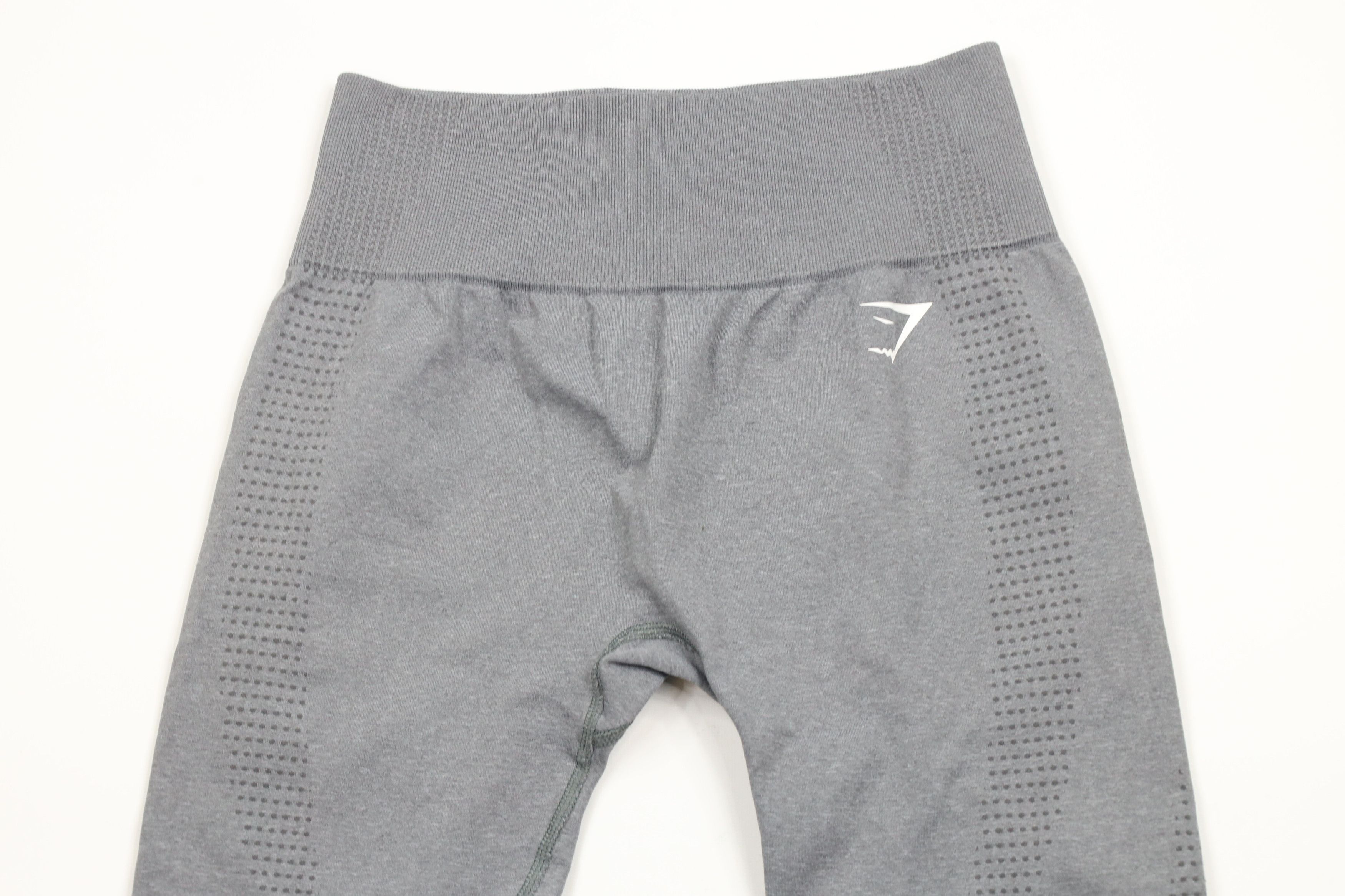 Gymshark × Vintage Gymshark Seamless Spandex Gym Training Pants Heather Gray Size 24" / US 00 / IT 34 - 2 Thumbnail