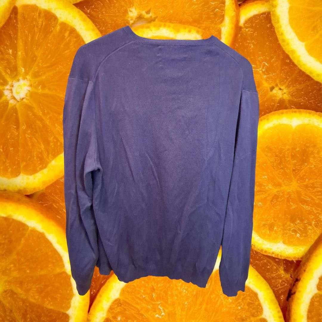 Polo Ralph Lauren Polo Ralph Lauren Blue V Neck Sweater 100% Pima Cotton Size Size US L / EU 52-54 / 3 - 5 Thumbnail