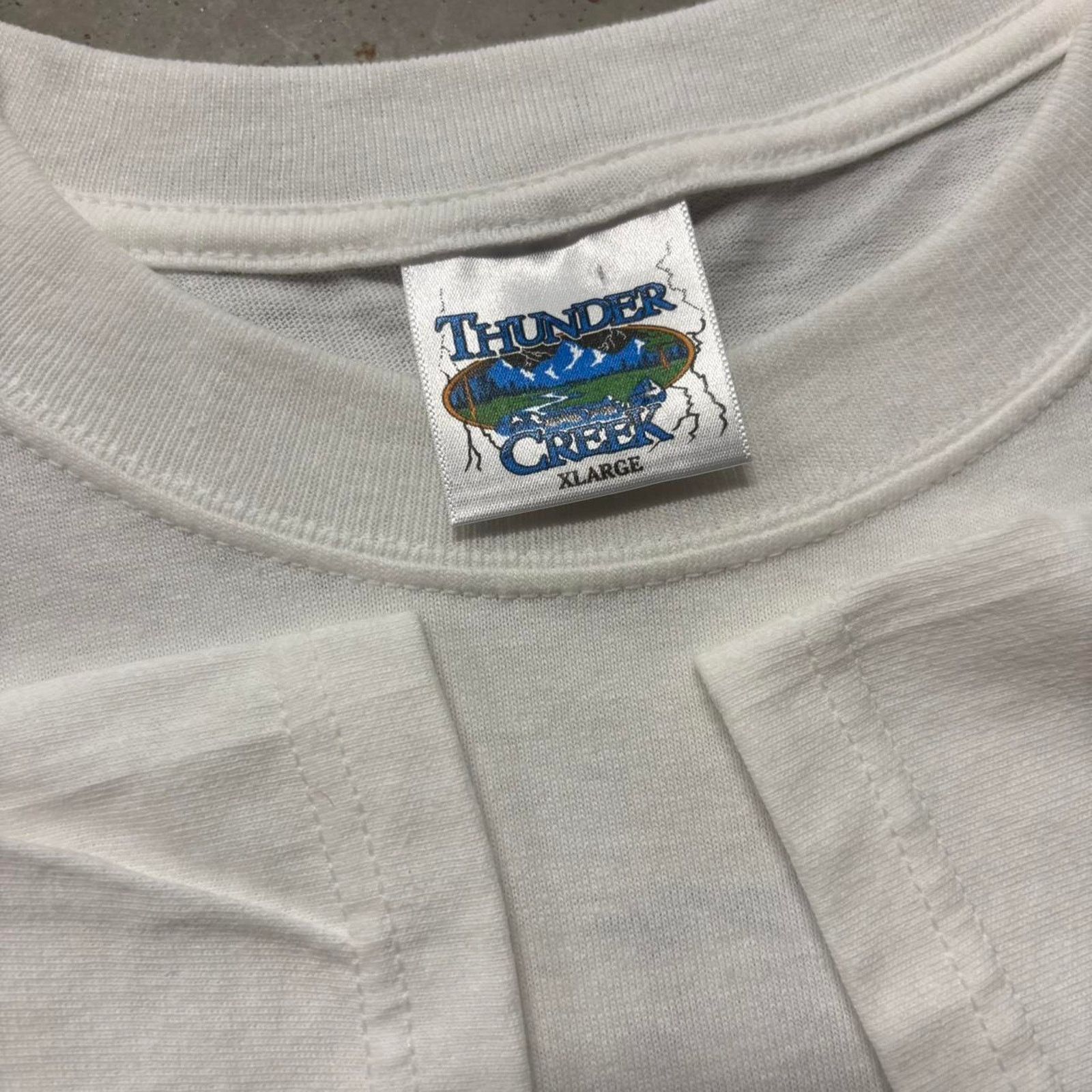 Japanese Brand × Vintage Crazy Vintage Y2K Thunder Creek Apparel Logo Graphic T Shirt Size US XL / EU 56 / 4 - 7 Thumbnail