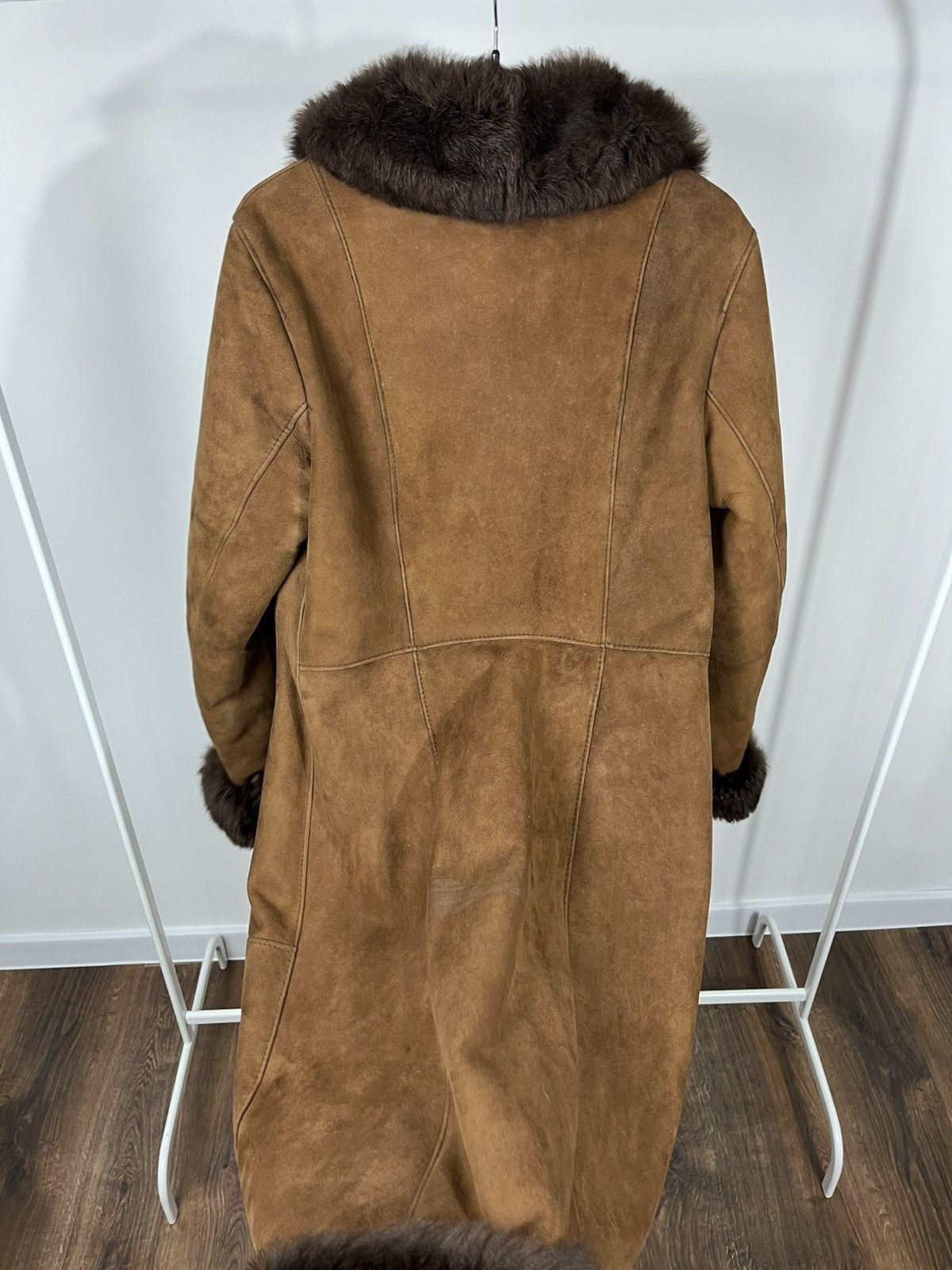 Other Vintage Brown Sheepskin Shearling Coat Real Fur Lined Women Size M / US 6-8 / IT 42-44 - 18 Thumbnail