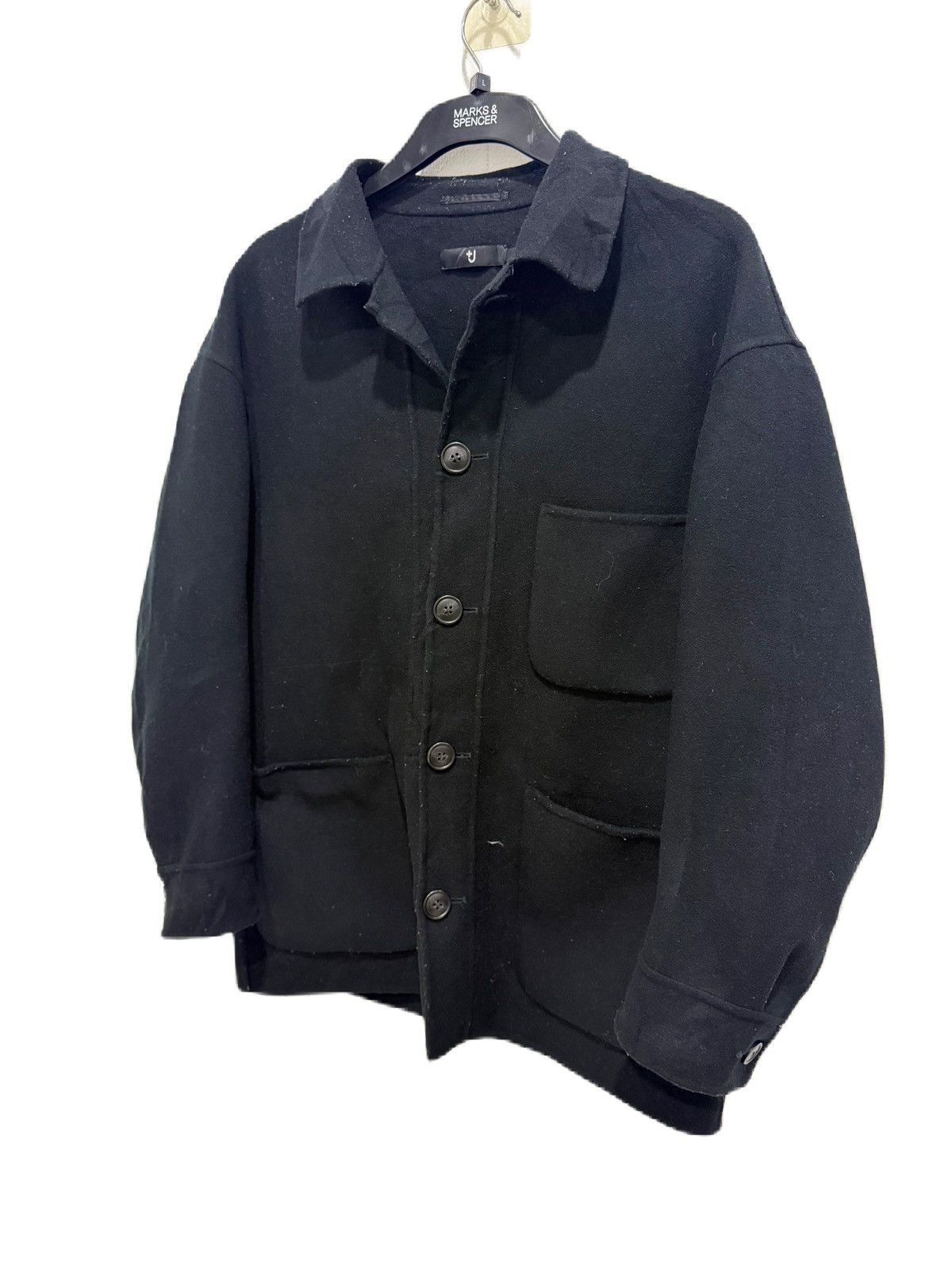 Jil Sander BINDING ACCEPT JIL SANDER OVERSIZED STYLE BLACK JACKET Size S / US 4 / IT 40 - 3 Thumbnail