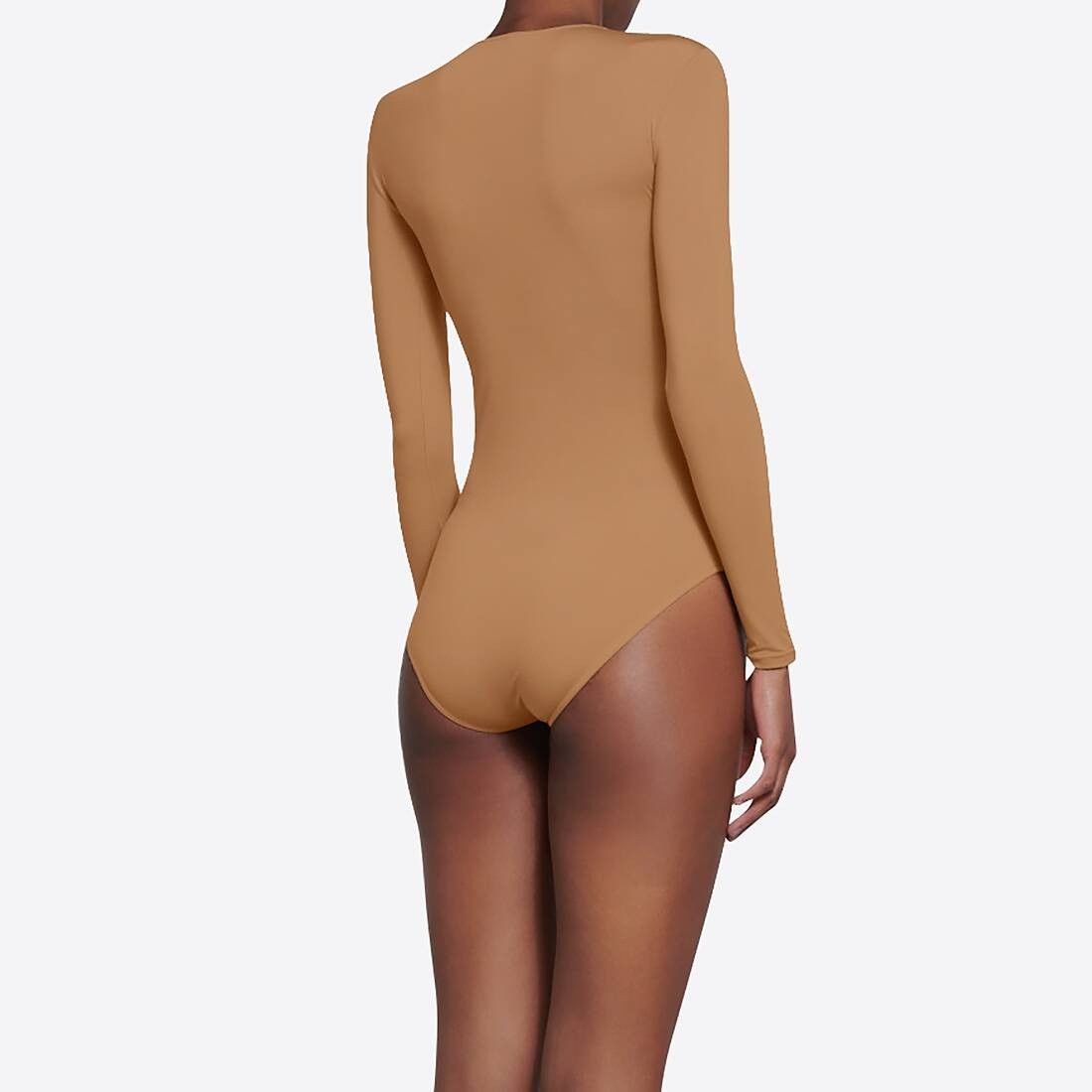 Balenciaga o1bcso1str1024 Body Long Sleeve Top in Beige Size XS / US 0-2 / IT 36-38 - 4 Thumbnail