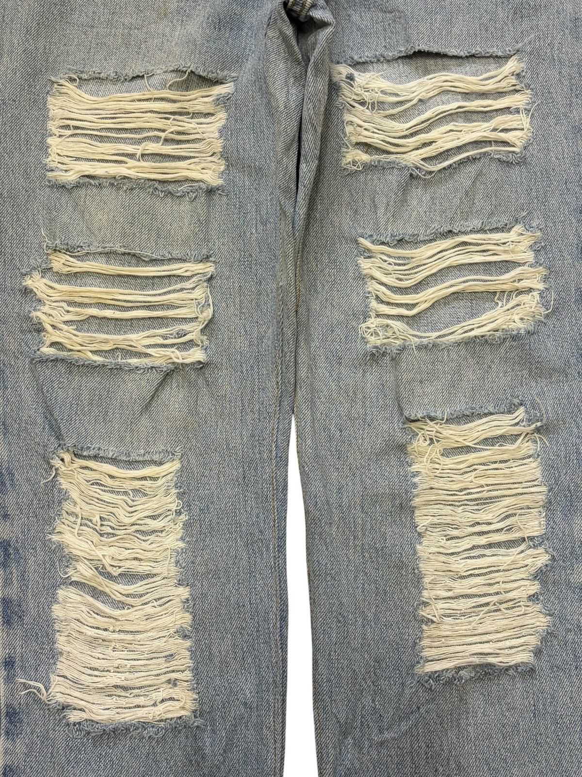 Levi's Vintage 90s Levis 550 Punk Heavy Distressed Jeans Size 30" / US 8 / IT 44 - 3 Thumbnail