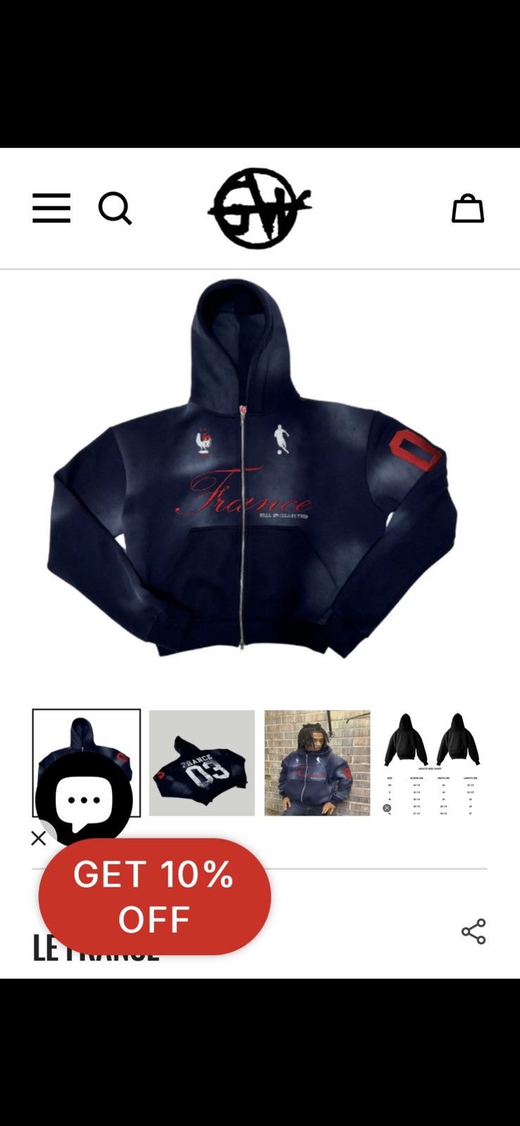 Other Le France Zip Hoodie Size US M / EU 48-50 / 2 - 4 Thumbnail