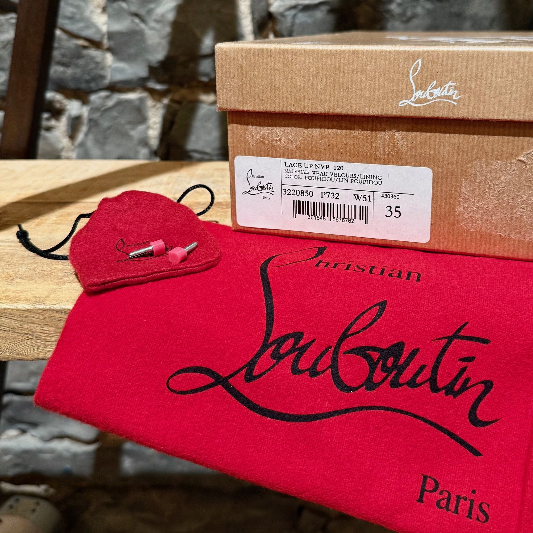 Christian Louboutin Christian Louboutin Pink Suede Lace Up NVP120 Peep Toe Pumps Size US 5 / IT 35 - 12 Thumbnail