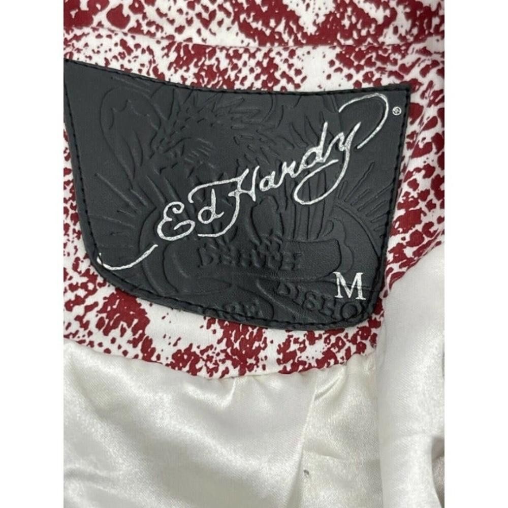 Ed Hardy Ed Hardy by Christian Moto Sports Jacket. Women’s Size M Red Size M / US 6-8 / IT 42-44 - 6 Thumbnail