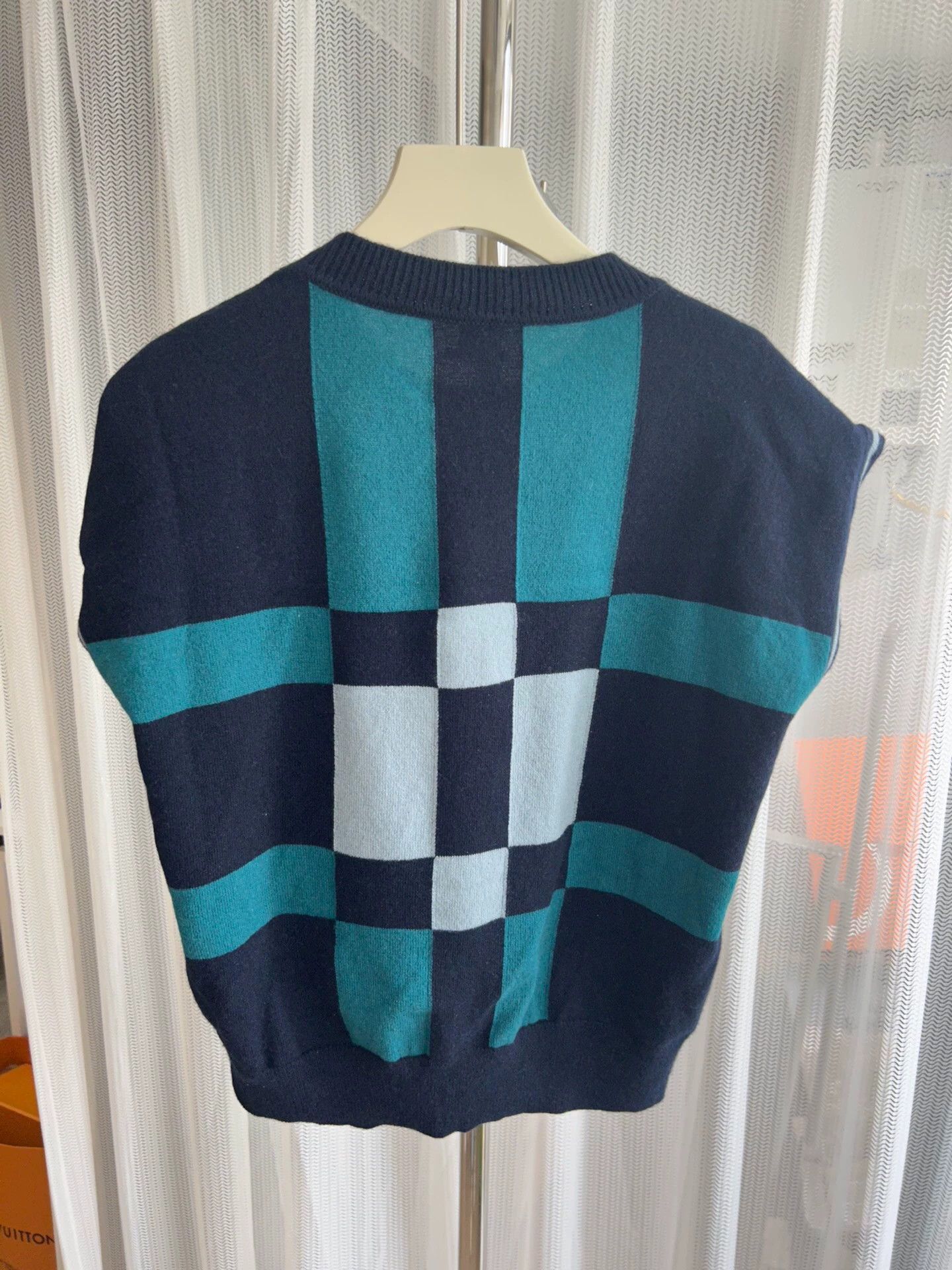 Hermes HERMES Check Print Cashmere Crew Short Sleeve T 36 Size XS / US 0-2 / IT 36-38 - 3 Thumbnail