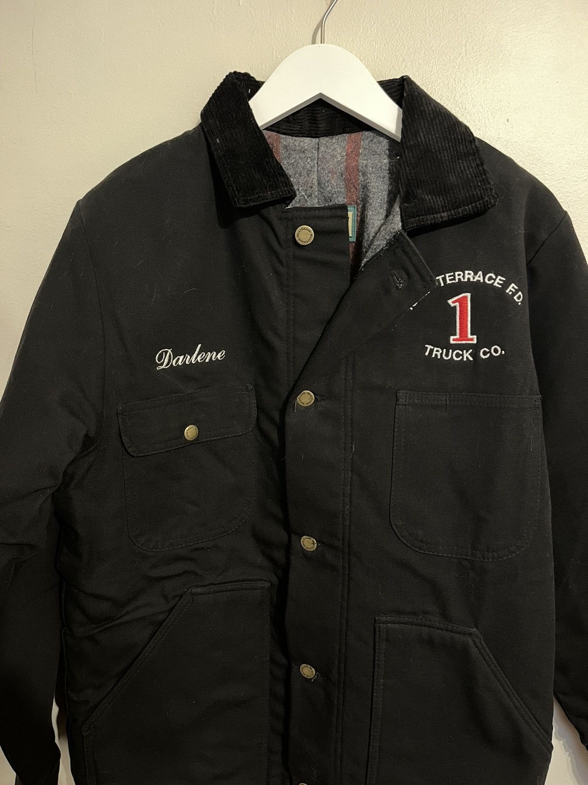 Japanese Brand × Vintage Black Vintage Detroit Style Blanket Lined Jacket Size US M / EU 48-50 / 2 - 2 Thumbnail