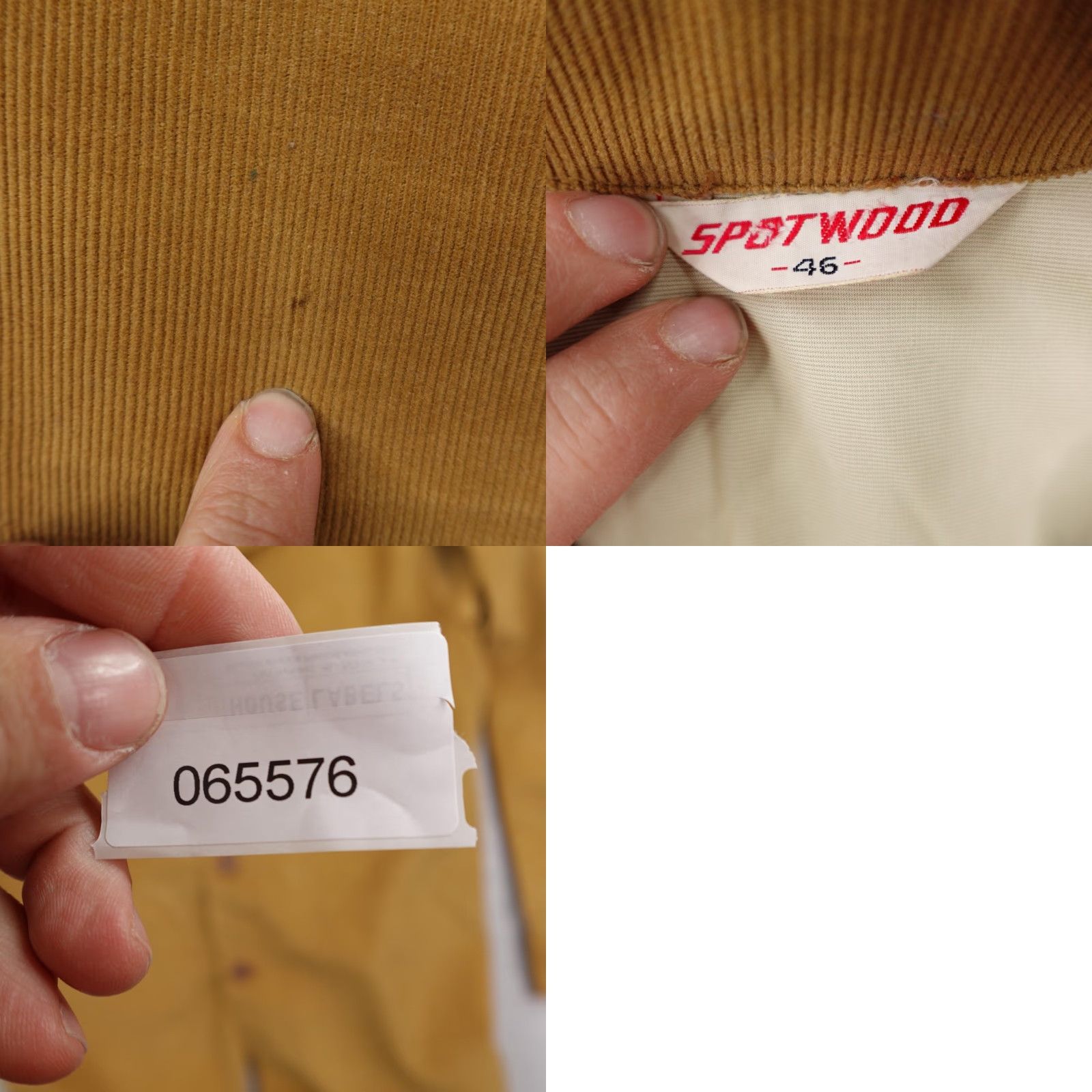 Vintage VINTAGE Spotwood Jacket Adult 46 Brown Corduroy Button Blade Collar Shacket 70s Mens Size US S / EU 44-46 / 1 - 8 Thumbnail