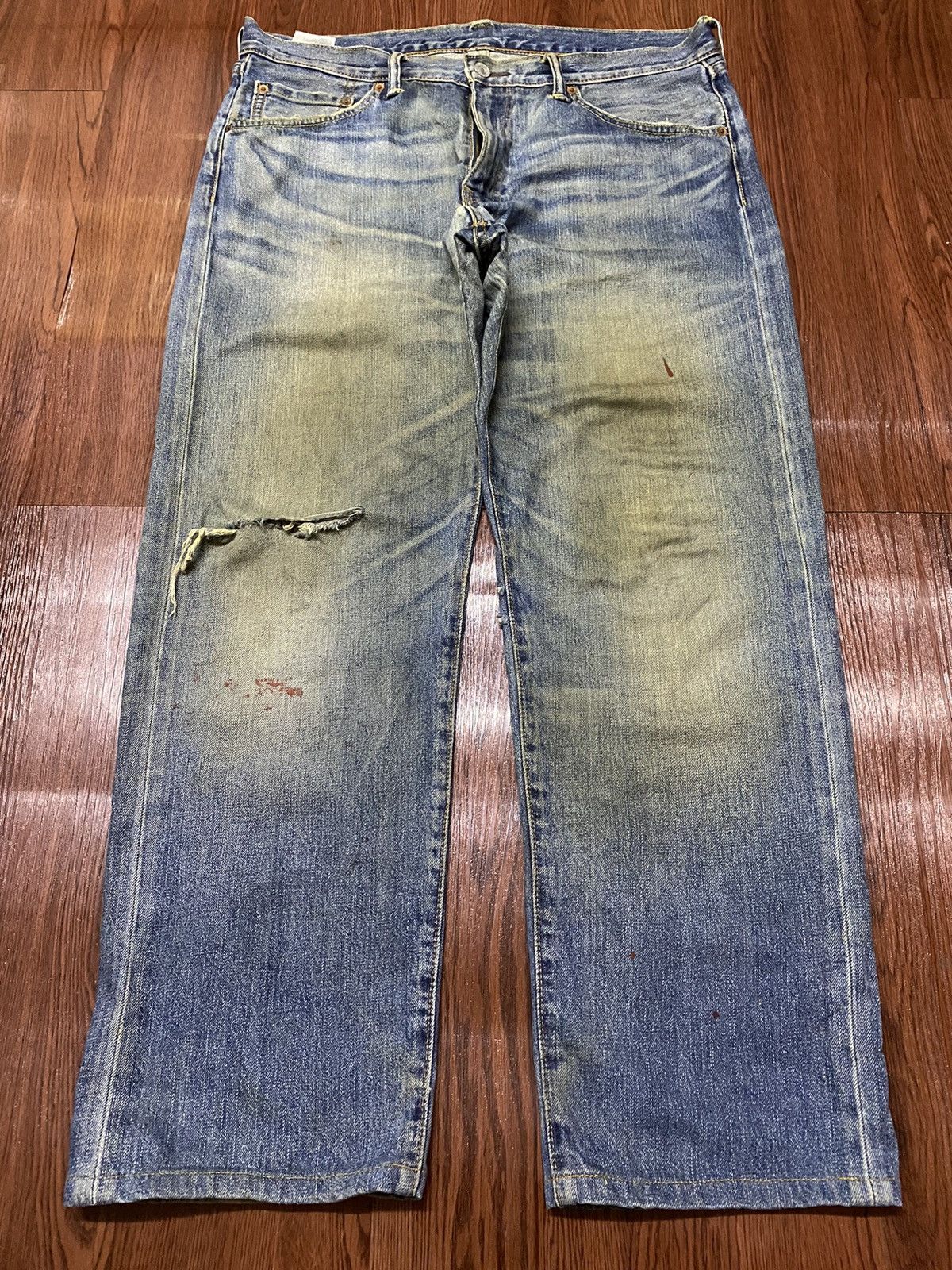 Levi's Vintage Clothing Vintage Y2K Levis503 Mud Wash Distressed Jeans Size US 36 / EU 52 - 1 Thumbnail