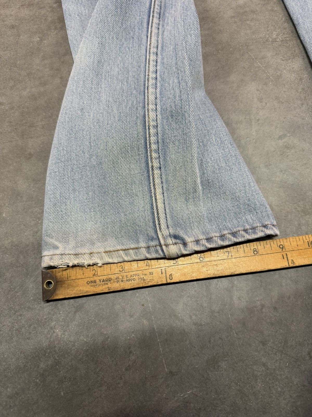 Vintage Light Wash Bootcut 70s Stenciled Jeans ERD Grunge Punk Size US 29 - 15 Thumbnail