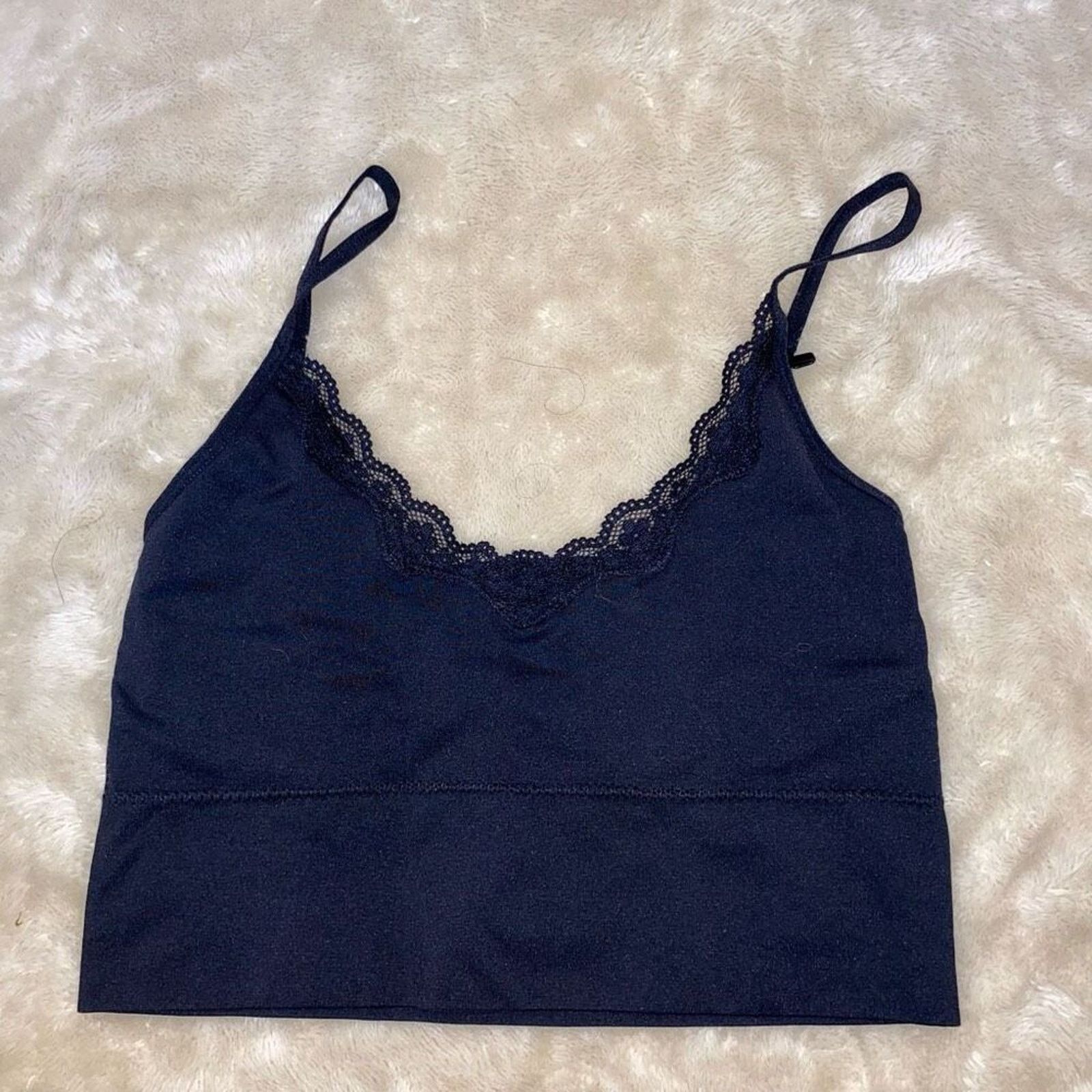 Other Abound Lace Border V-Neck Ribbed Bralette | Sz M Size ONE SIZE - 2 Thumbnail
