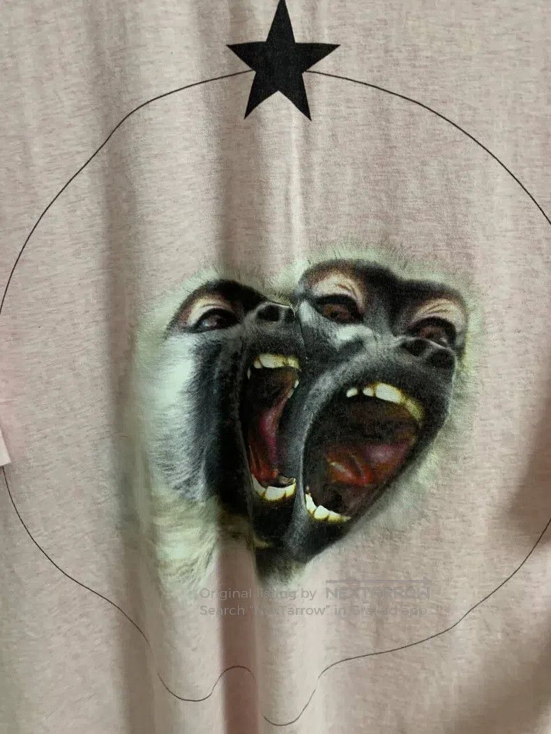 Givenchy Givenchy Rare Color Pink Double Monkey Monkey Short Sleeve Size US S / EU 44-46 / 1 - 3 Thumbnail