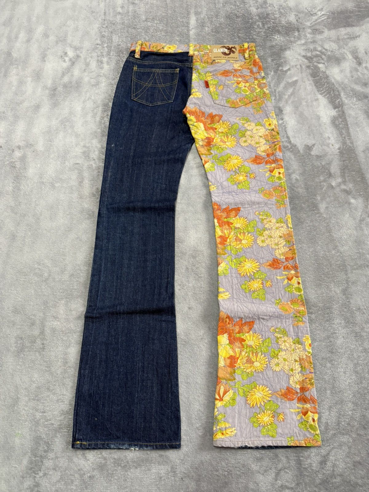 Hysteric Glamour GLAMDY Japan Boro Heavy Stitched Hybrid Flared Denim Jeans Size US 28 / EU 44 - 1 Thumbnail