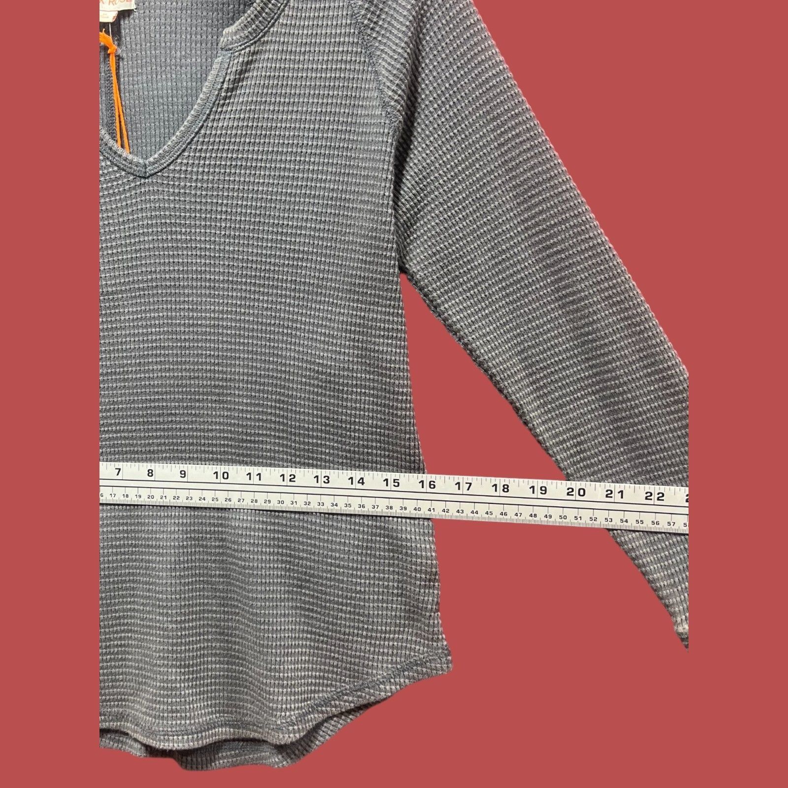 Other Knox Rose - Women's Long Sleeve Notch Neck Thermal Top - Dar Size M / US 6-8 / IT 42-44 - 6 Thumbnail