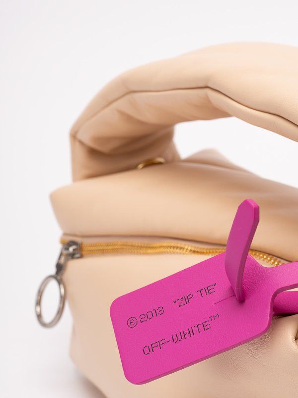 Off-White o1y1225 Size : OS / Leather Handbag in Blush Size ONE SIZE - 4 Thumbnail