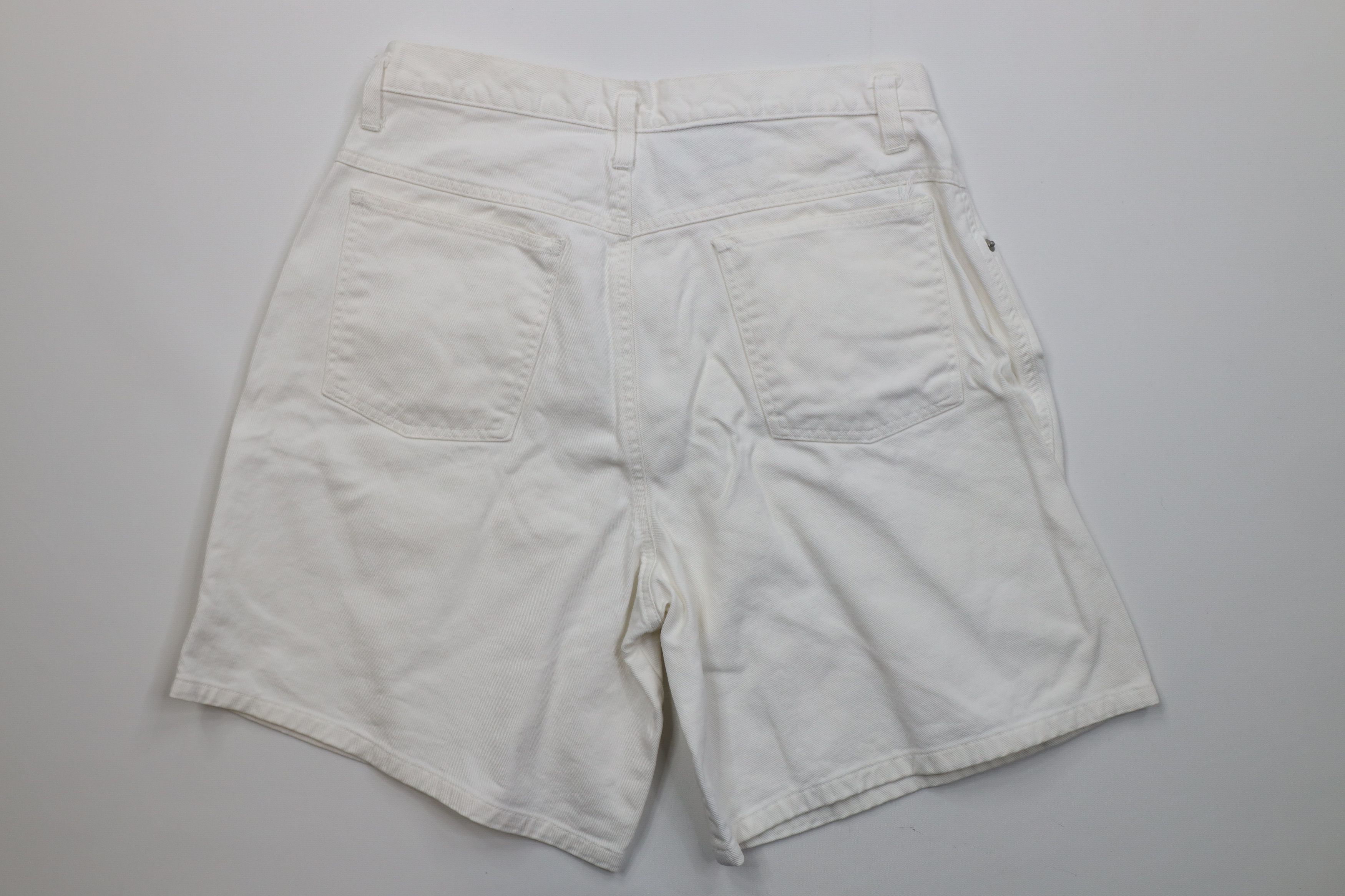 Vintage Vintage 90s Streetwear Denim Jean Shorts Jorts White Cotton Size 36" / US 14 / IT 50 - 8 Thumbnail